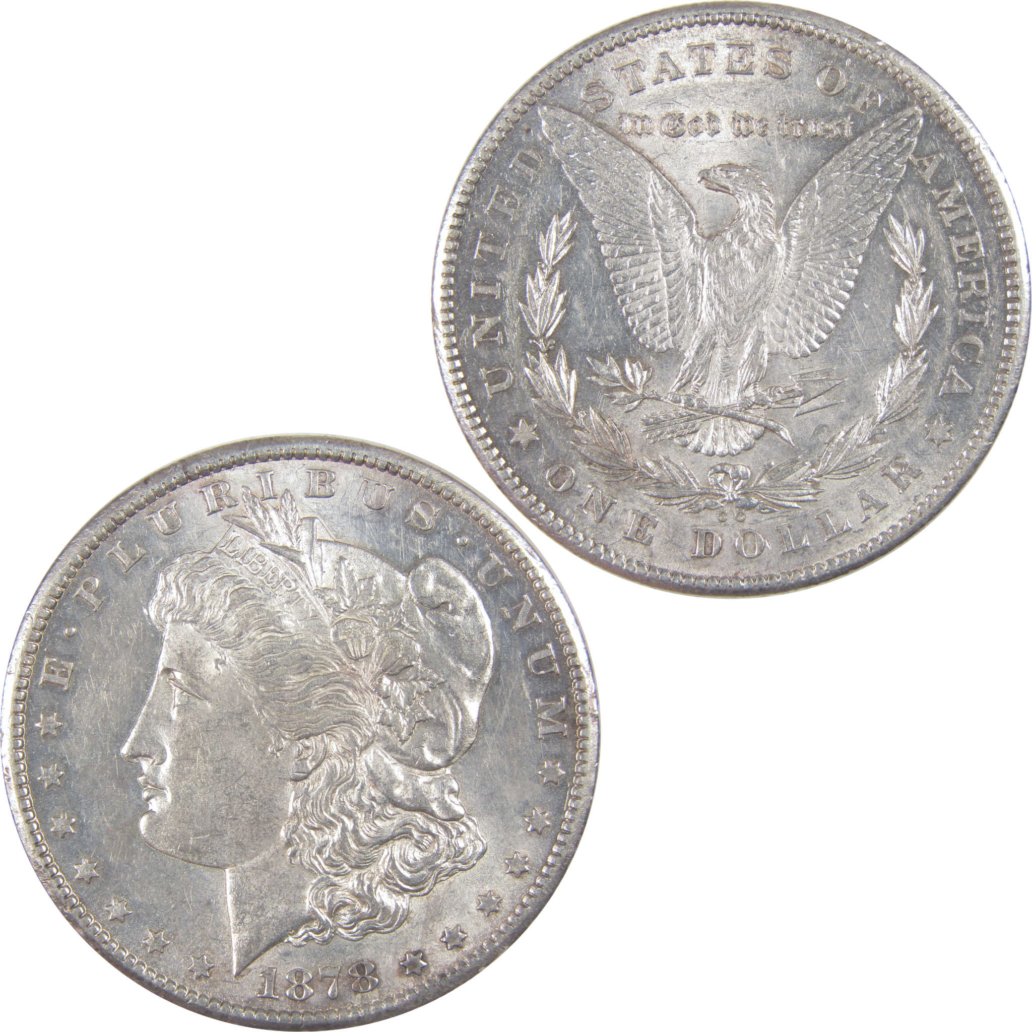 1878 CC Morgan Dollar AU About Uncirculated Details Silver SKU:I17143 - Morgan coin - Morgan silver dollar - Morgan silver dollar for sale - Profile Coins & Collectibles