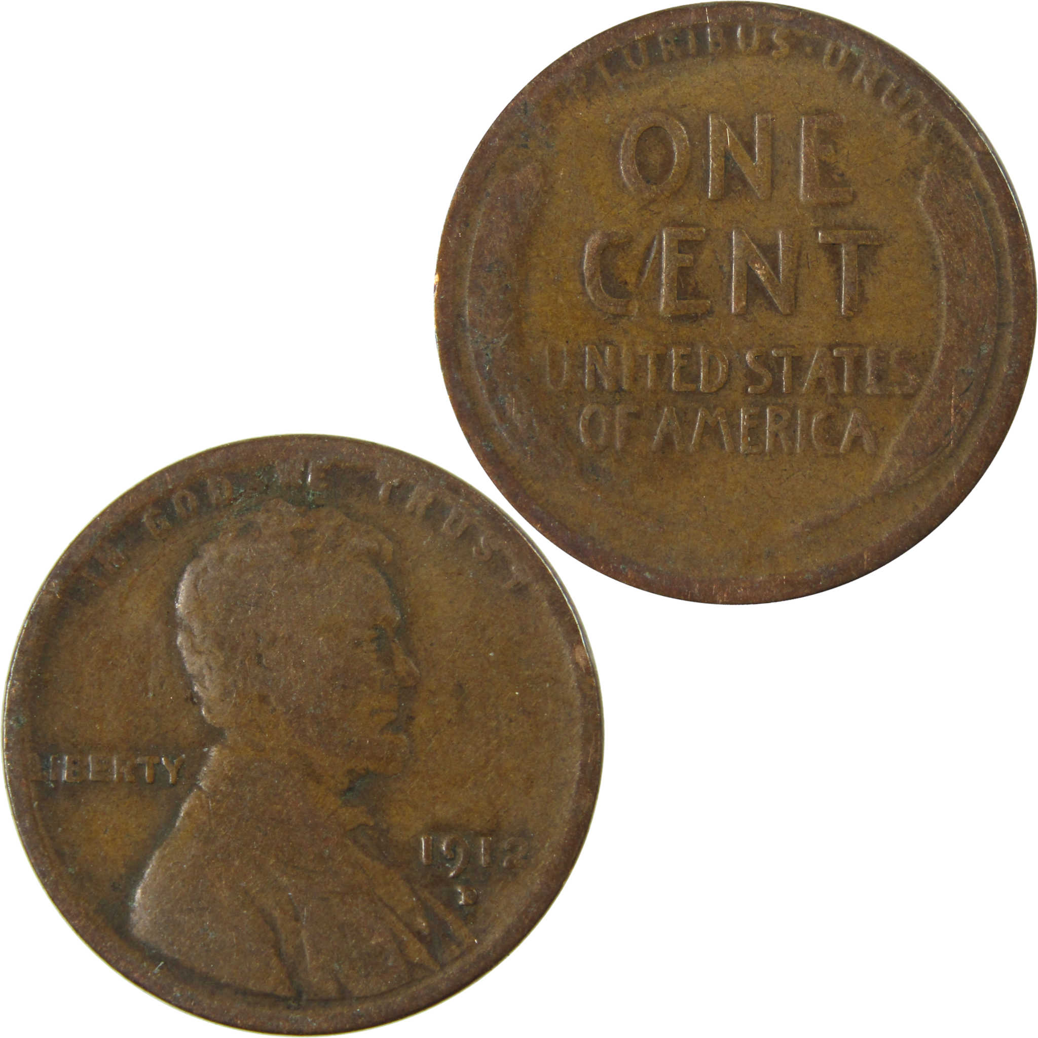 1912 D Lincoln Wheat Cent G Good Penny 1c Coin Collectible SKU:I27165