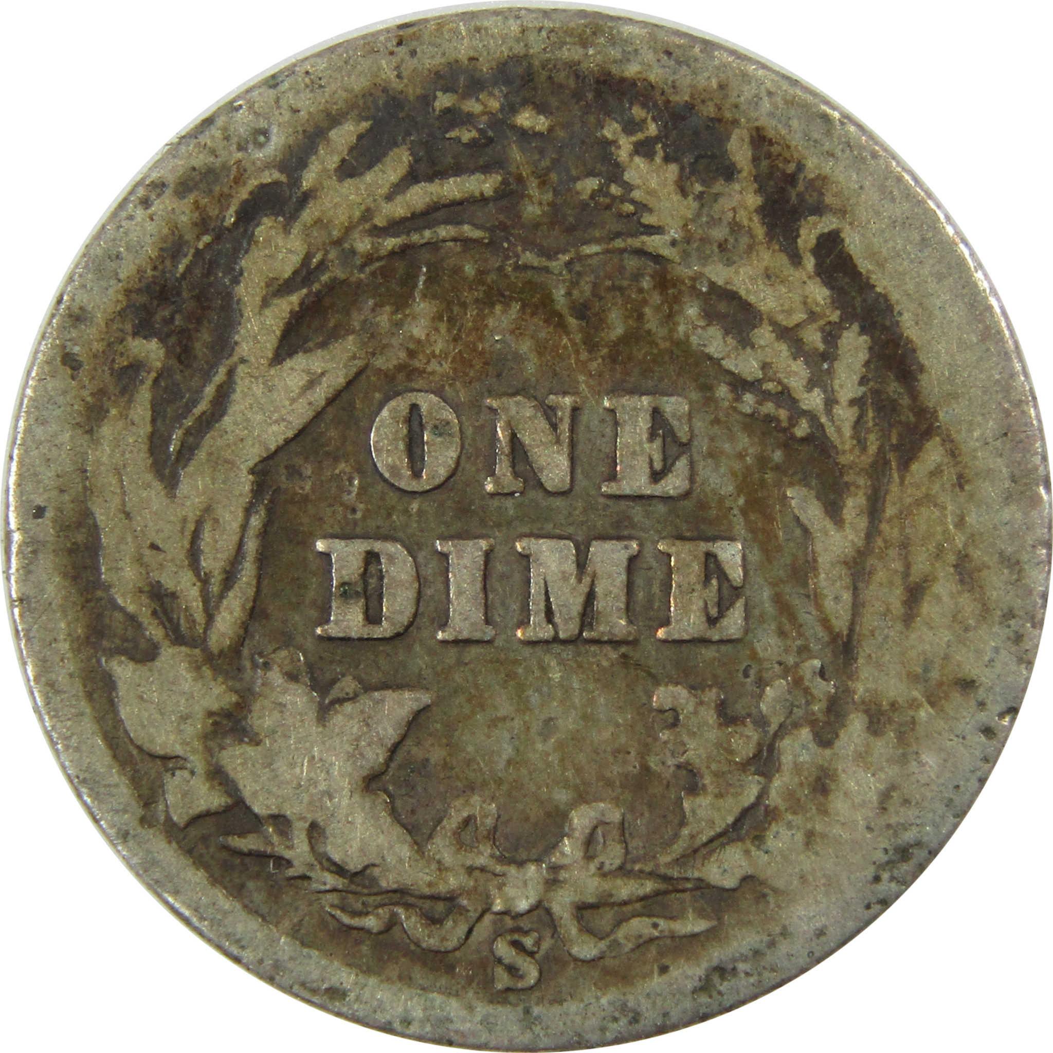 1900 S Barber Silver Dime AG About Good 10c Coin Collectible SKU:CP704