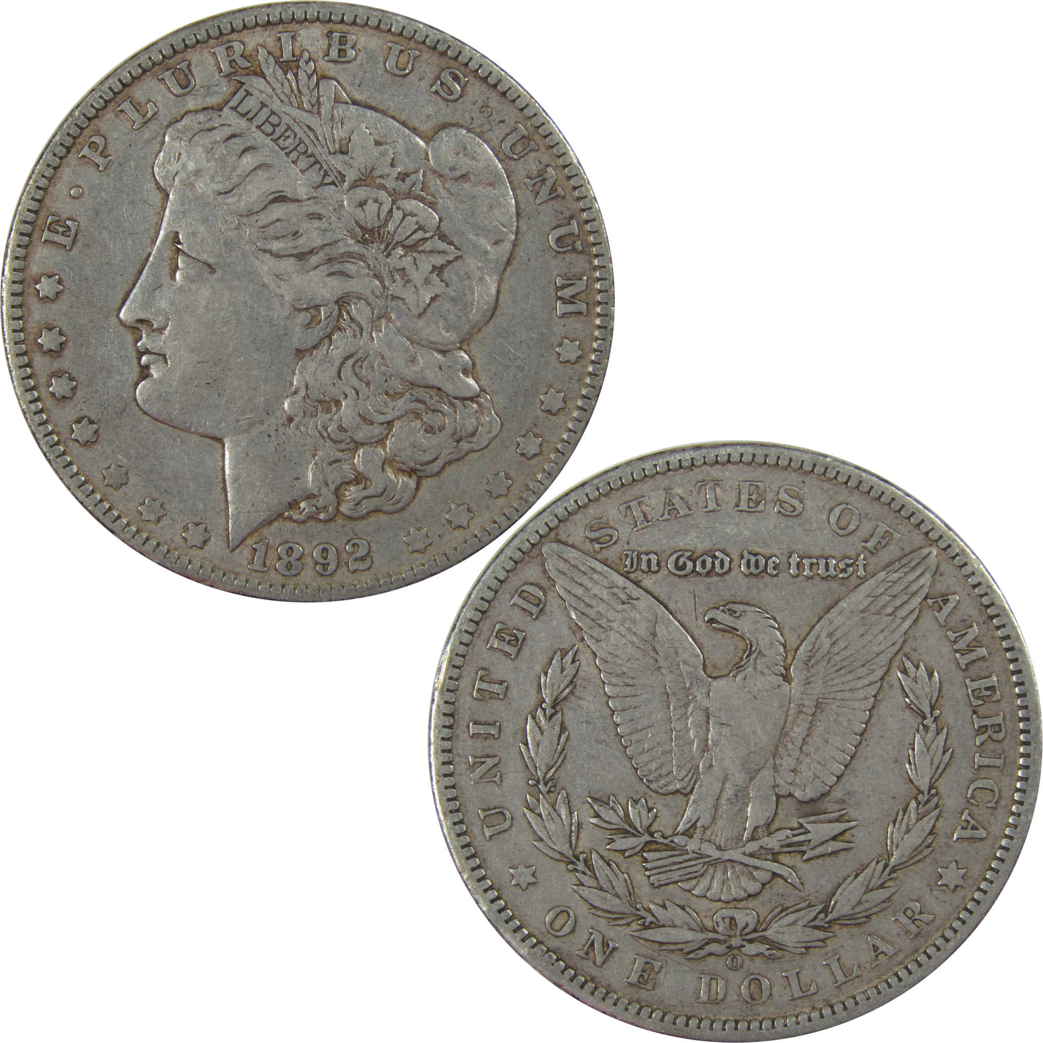 1892 O Morgan Dollar VF Very Fine Silver $1 Coin SKU:CPC1172 - Morgan coin - Morgan silver dollar - Morgan silver dollar for sale - Profile Coins & Collectibles