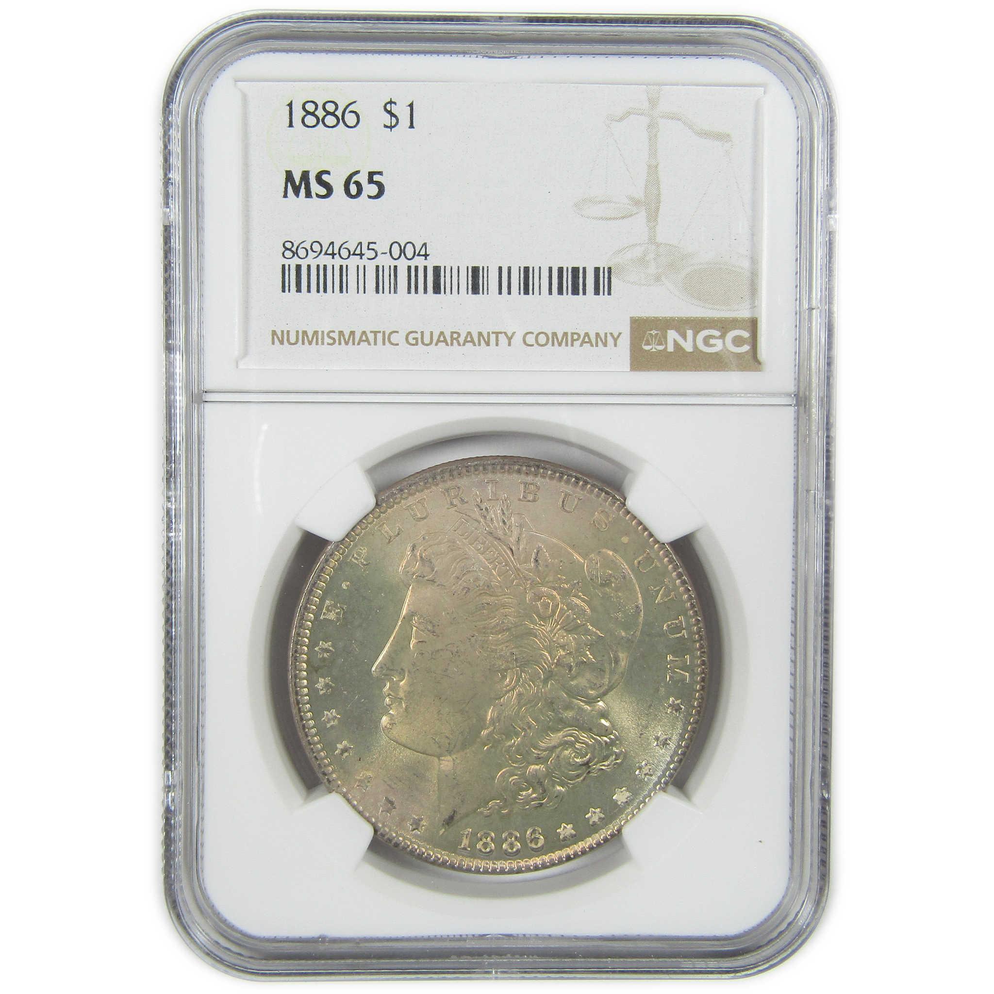 1886 Morgan Silver Dollar MS 65 NGC Uncirculated Toned SKU:I27573