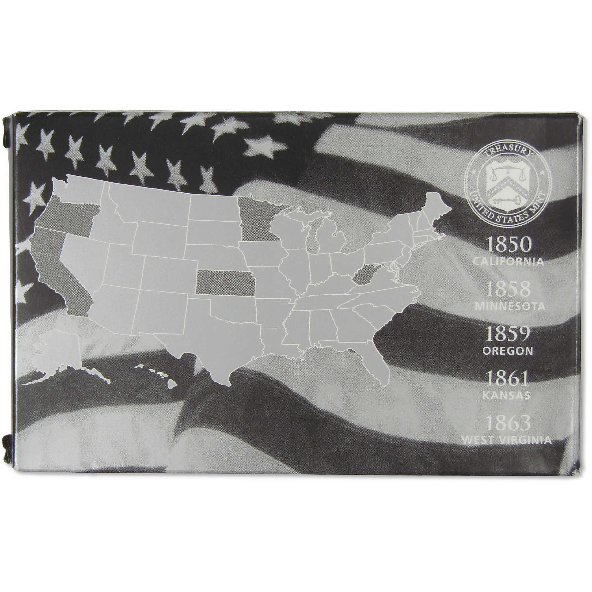 2005 State Quarter Silver Proof Set U.S. Mint Packaging OGP COA