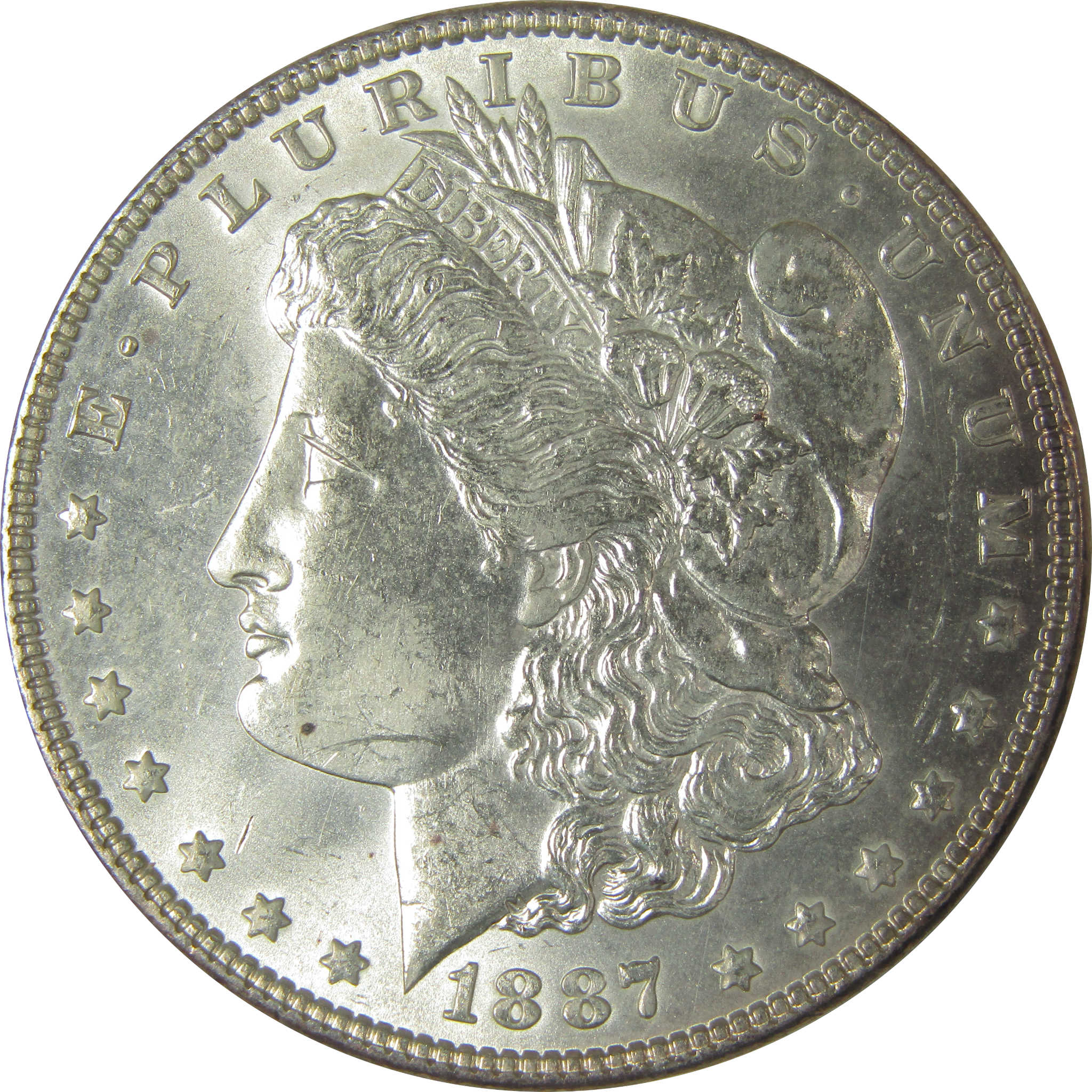 1887 Morgan Dollar Uncirculated Silver $1 Coin SKU:CPC8940 - Morgan coin - Morgan silver dollar - Morgan silver dollar for sale - Profile Coins & Collectibles