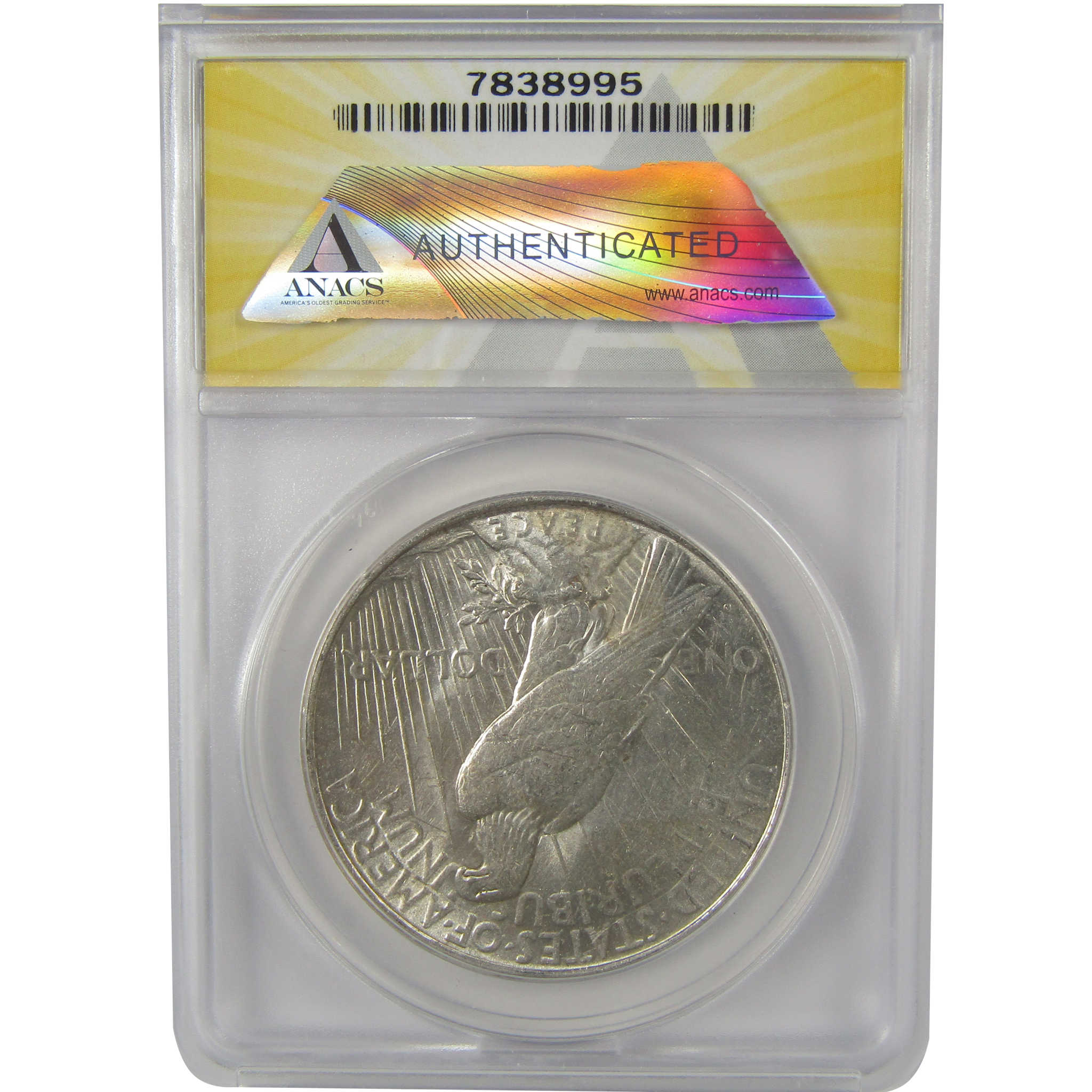 1923 D Peace Dollar AU 58 ANACS Silver $1 Coin SKU:I22190