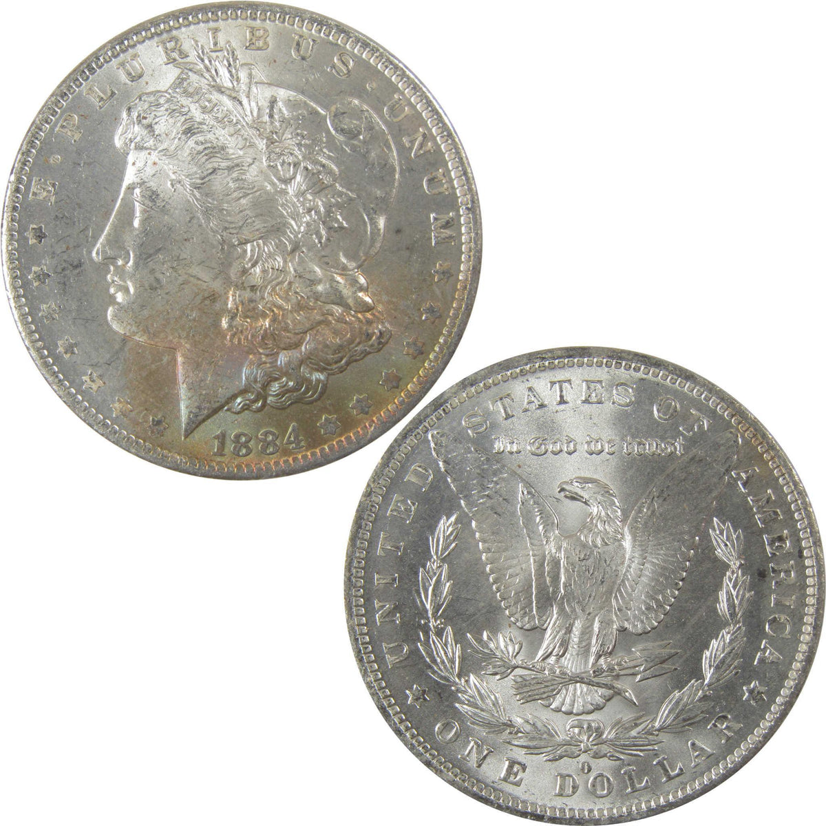 1884 O Morgan Silver Dollar BU Choice Uncirculated Toned SKU:I24180