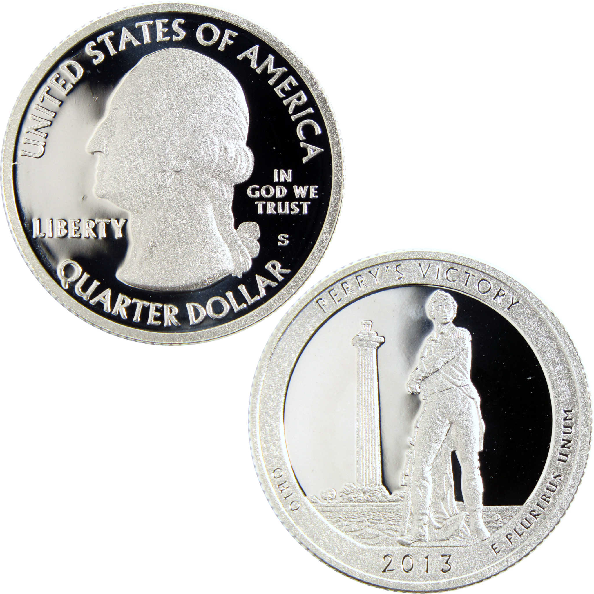2013 S Perry's Victory Peace Memorial Quarter Silver Proof 25c Coin