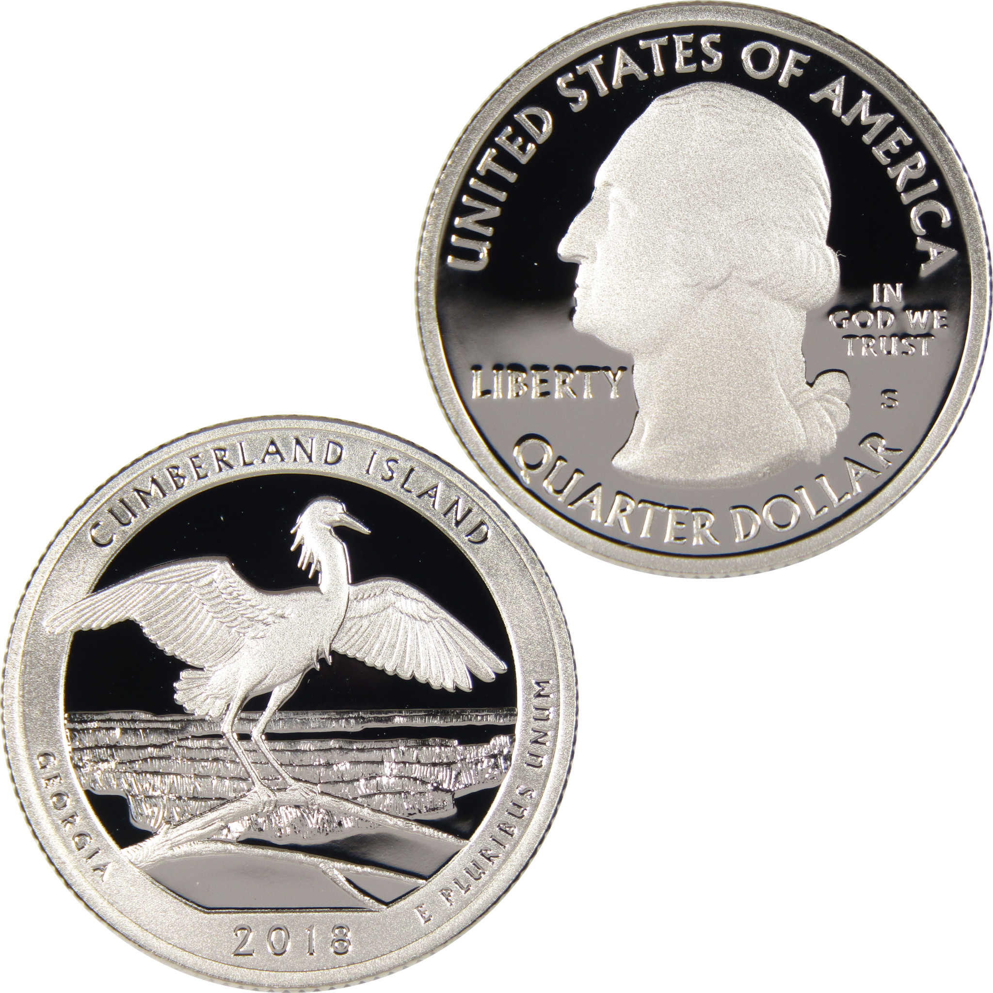 2018 S Cumberland Island National Seashore Quarter Silver Proof 25c