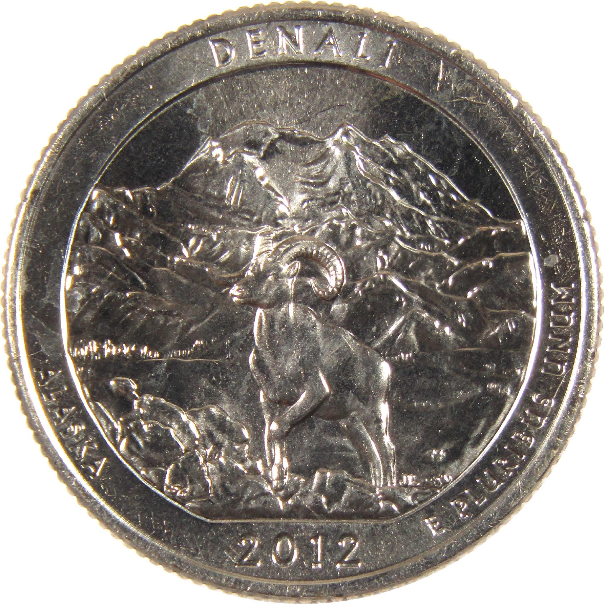 2012 S Denali National Park and Preserve Quarter Uncirculated Clad 25c