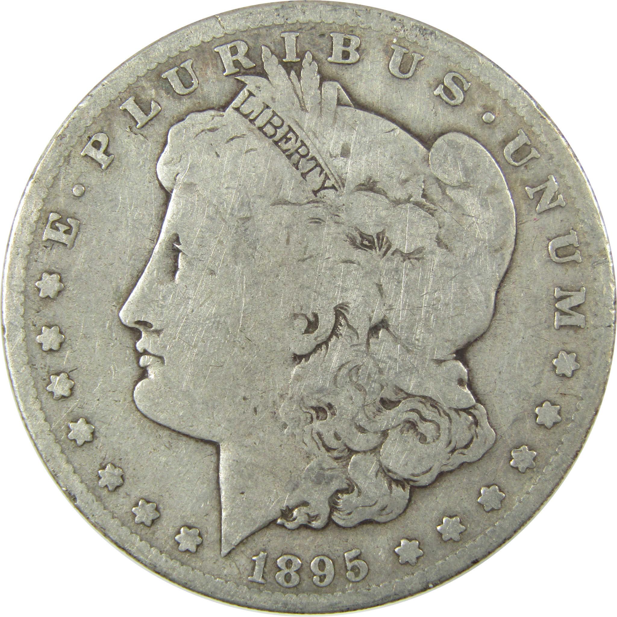 1895 S Morgan Silver Dollar VG Very Good $1 Coin SKU:I27096 - Morgan coin - Morgan silver dollar - Morgan silver dollar for sale - Profile Coins & Collectibles