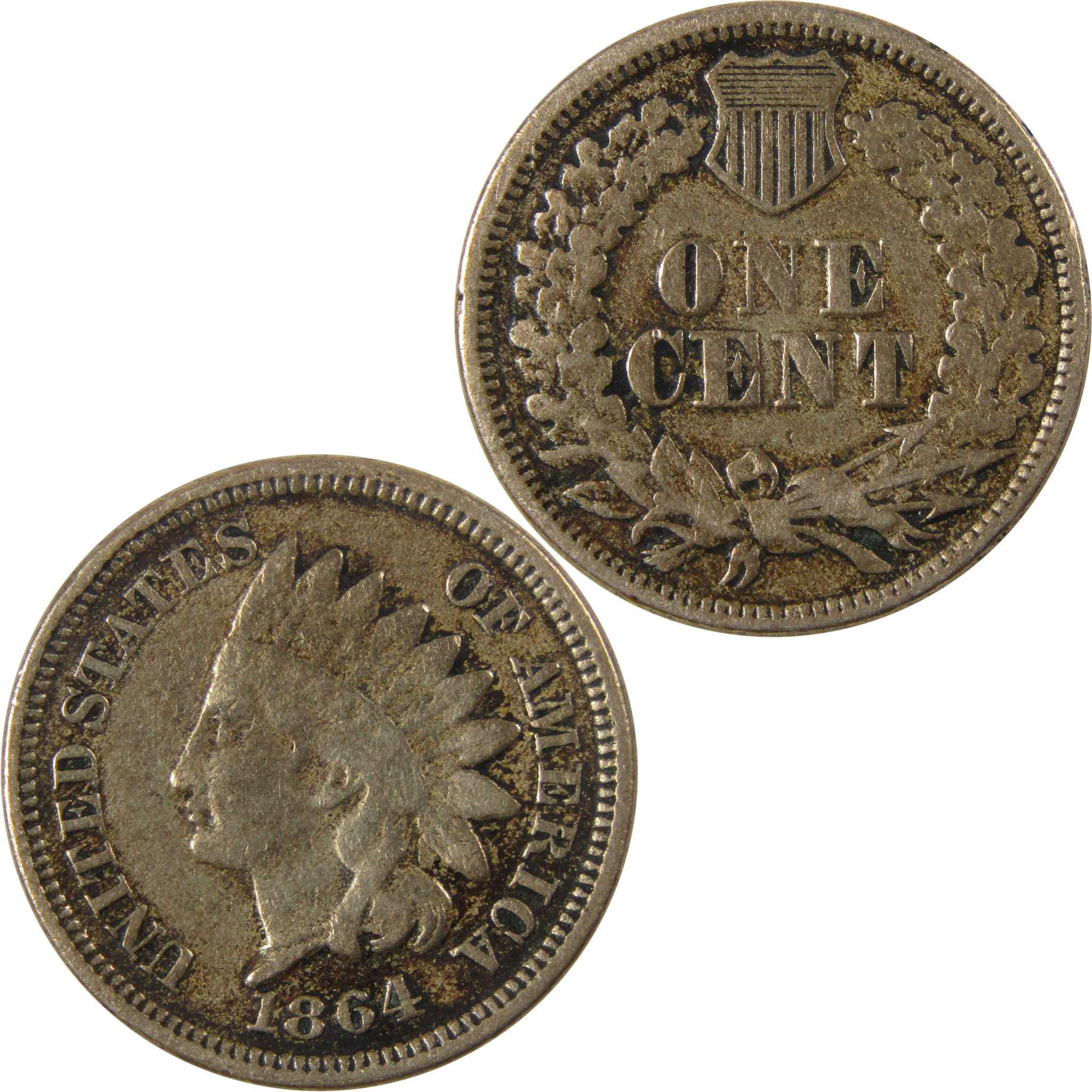 1864 Indian Head Copper-Nickel Cent VG Very Good Details SKU:CP1183