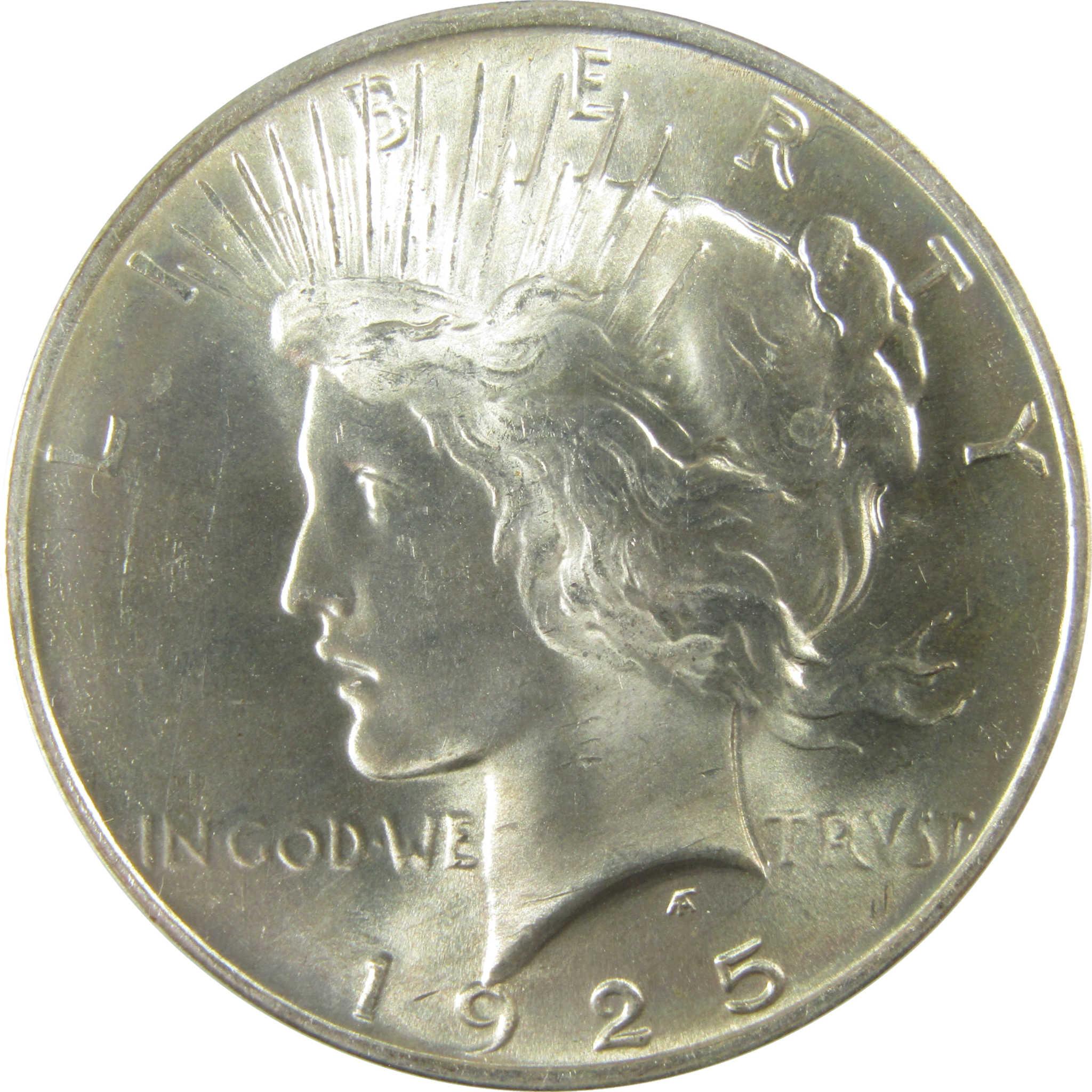 1925 Peace Silver Dollar MS 64 ANACS Uncirculated $1 CoinSKU:I28076