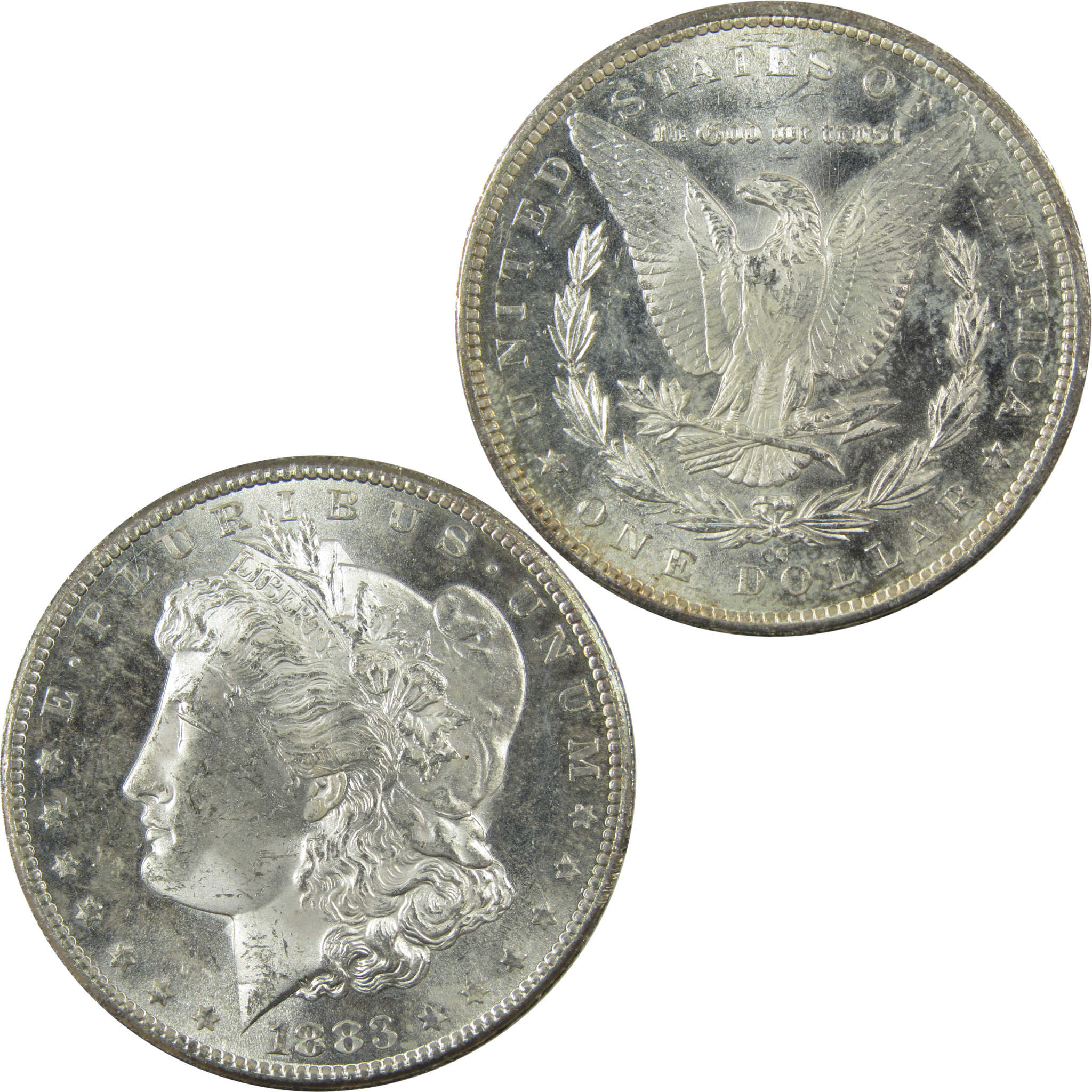 1883 CC Morgan Silver Dollar Uncirculated Mint State SKU:CP1406 - Morgan coin - Morgan silver dollar - Morgan silver dollar for sale - Profile Coins & Collectibles