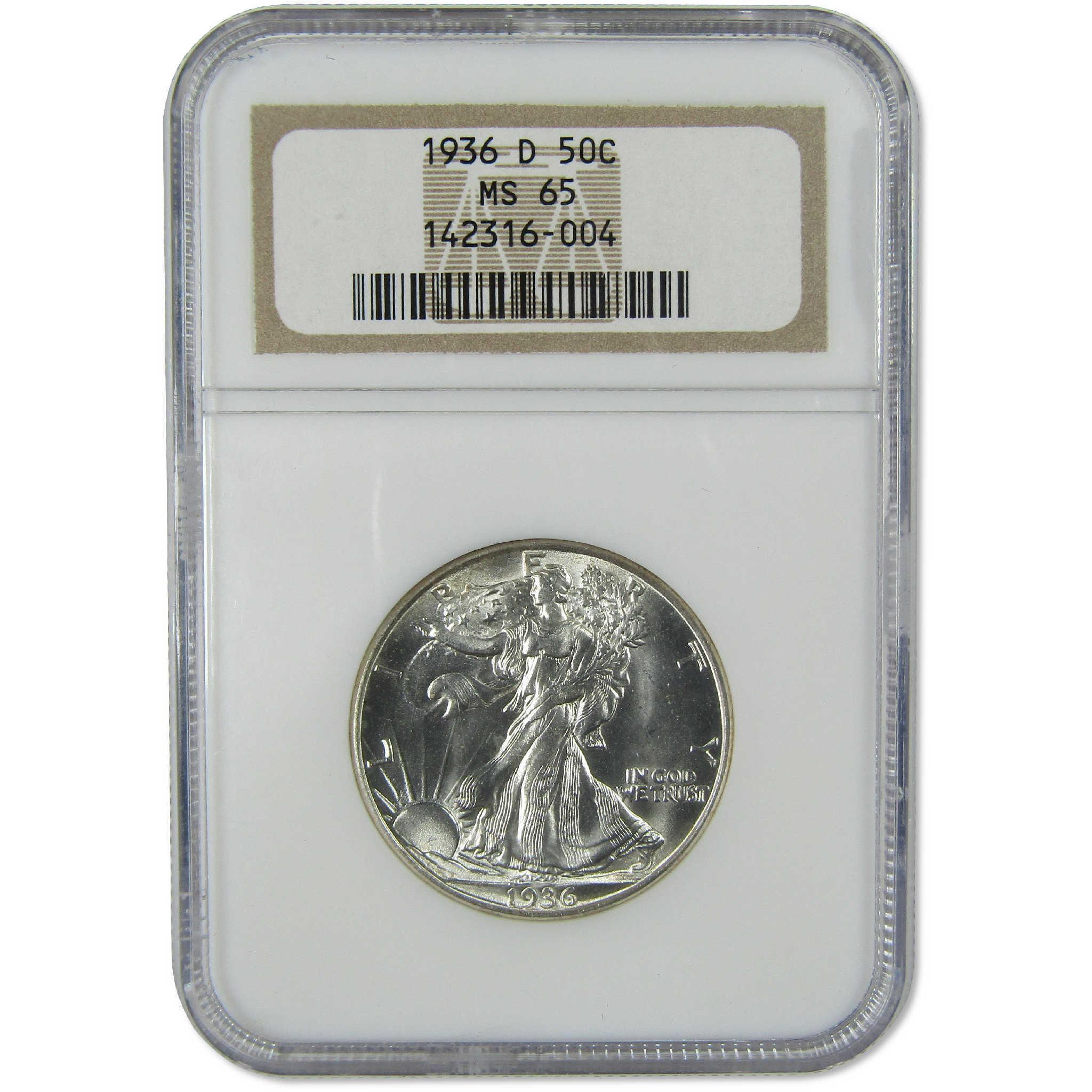 1936 D Liberty Walking Silver Half Dollar MS 65 NGC Uncirculated