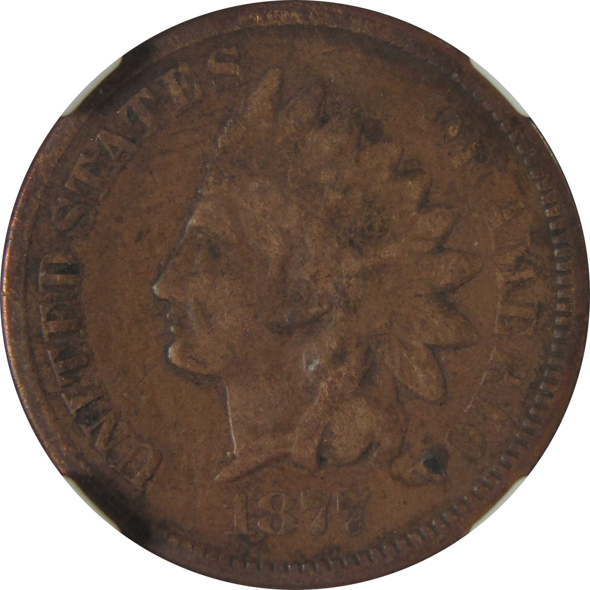 1877 Indian Head Cent F 12 BN NGC Penny 1c Coin Collectible SKU:I23615