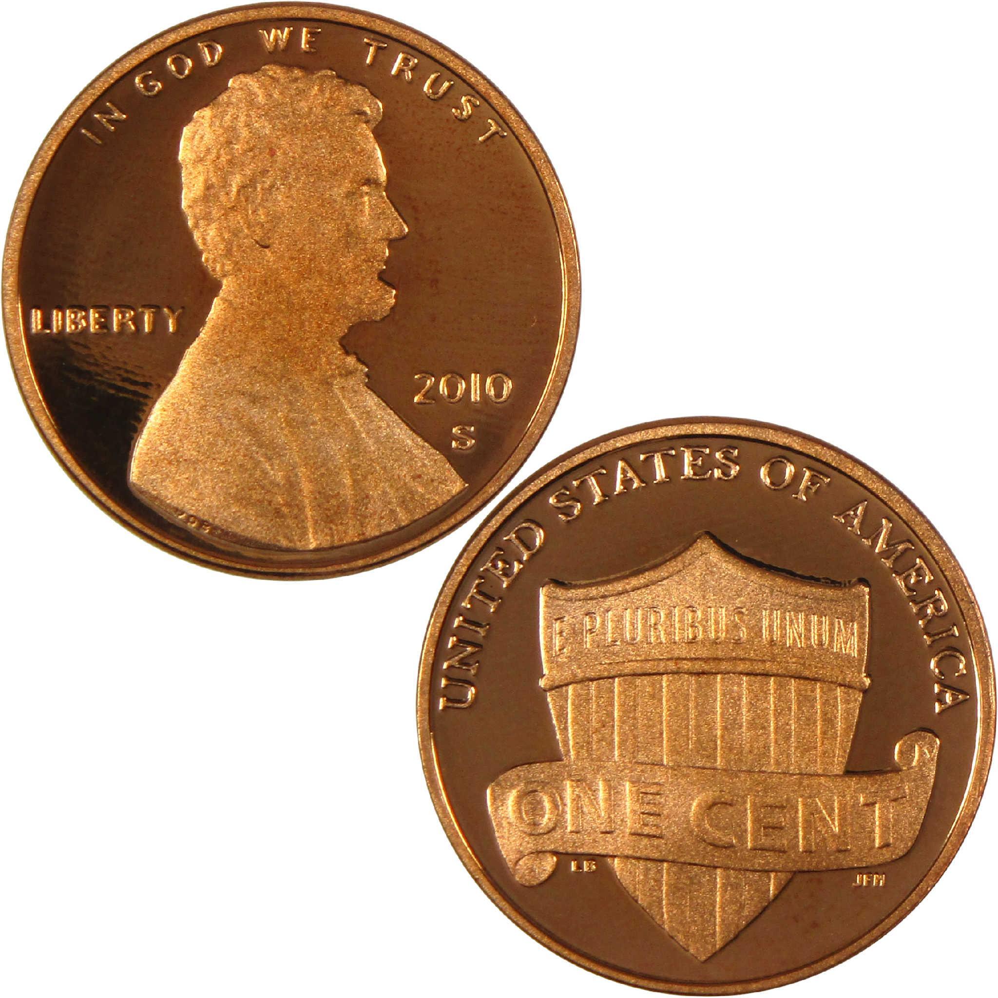 2010 S Lincoln Shield Cent Penny Proof 1c Coin Collectible