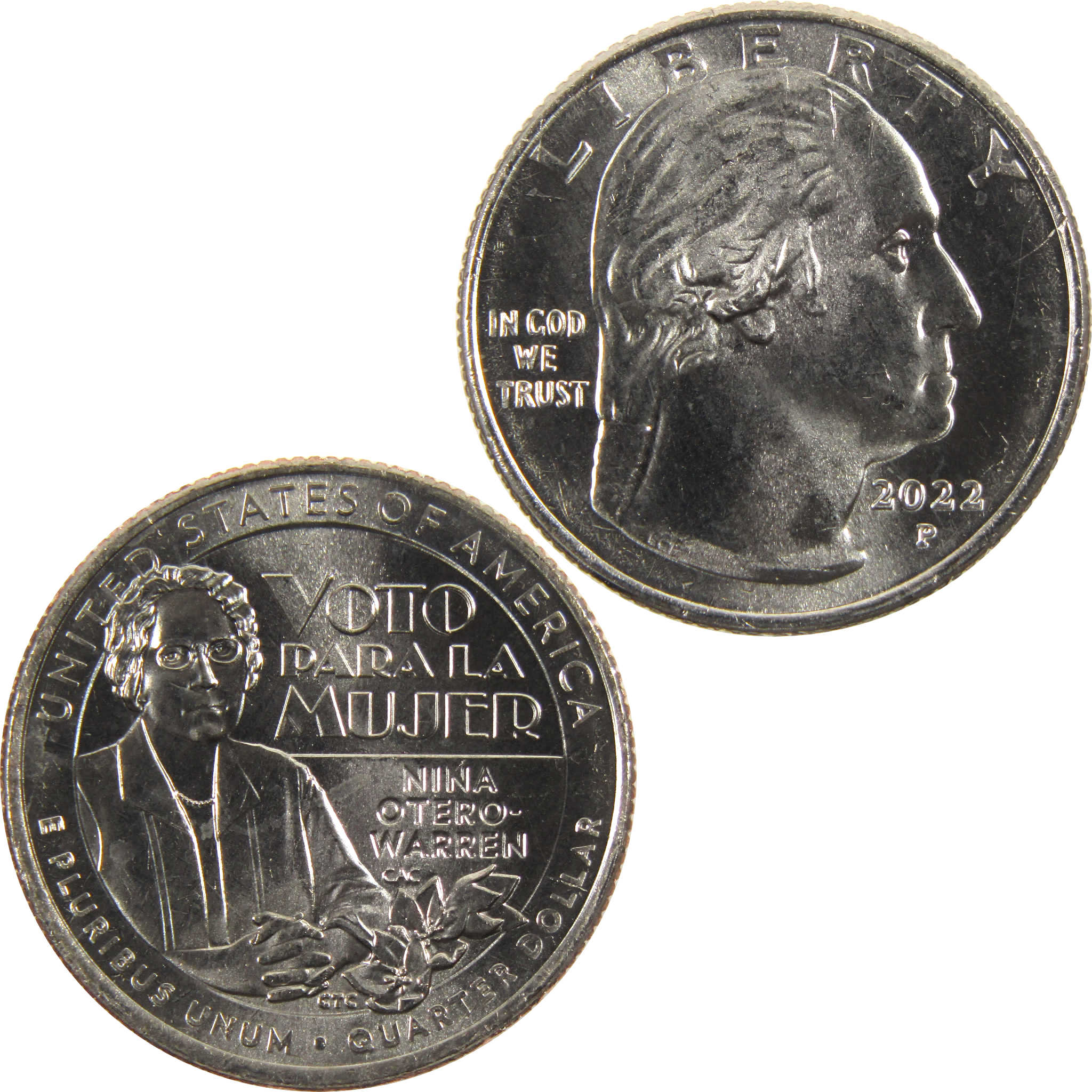 2022 P Nina Otero-Warren American Women Quarter Uncirculated Clad Coin