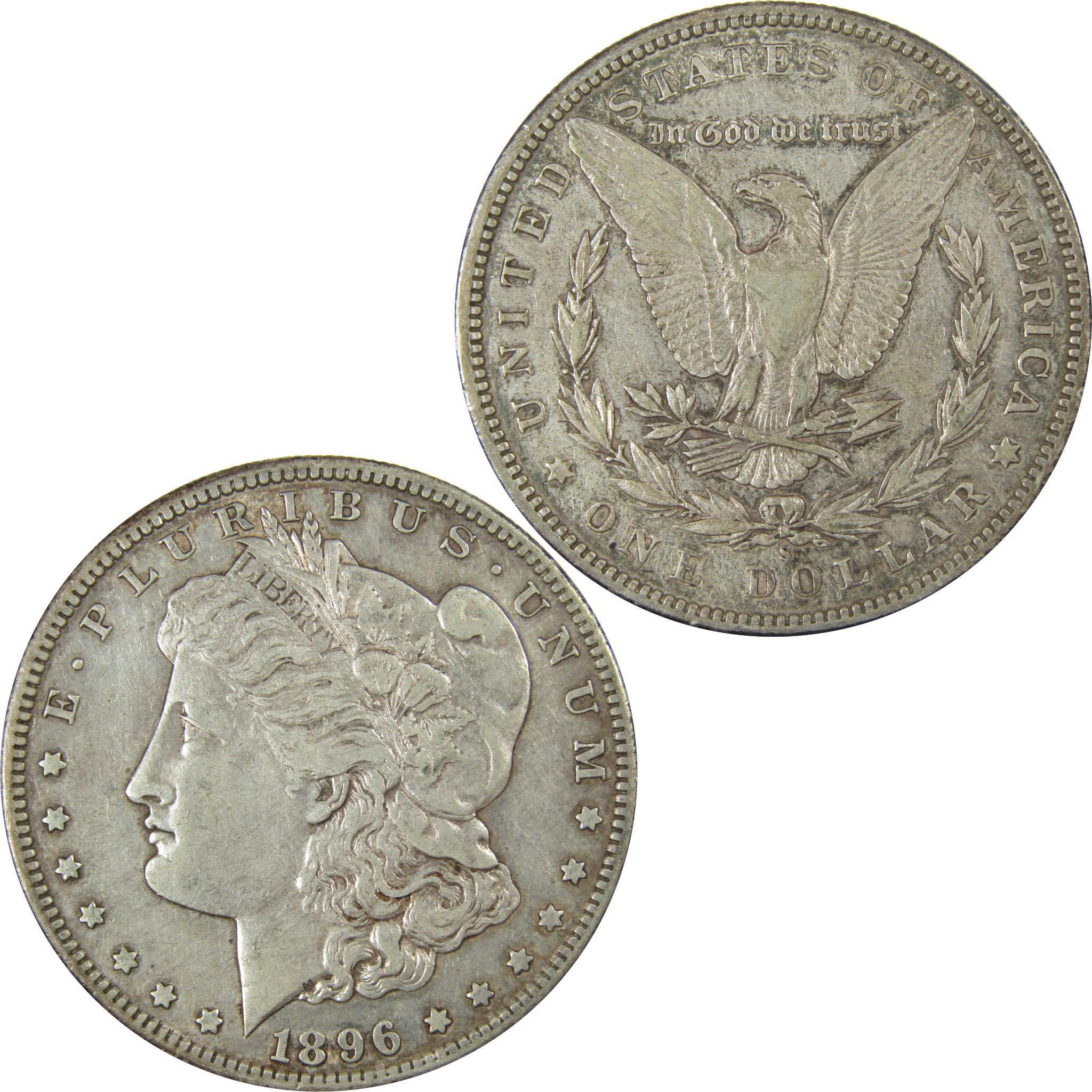 1896 S Morgan Silver Dollar XF EF Extremely Fine Details SKU:CP642 - Morgan coin - Morgan silver dollar - Morgan silver dollar for sale - Profile Coins & Collectibles