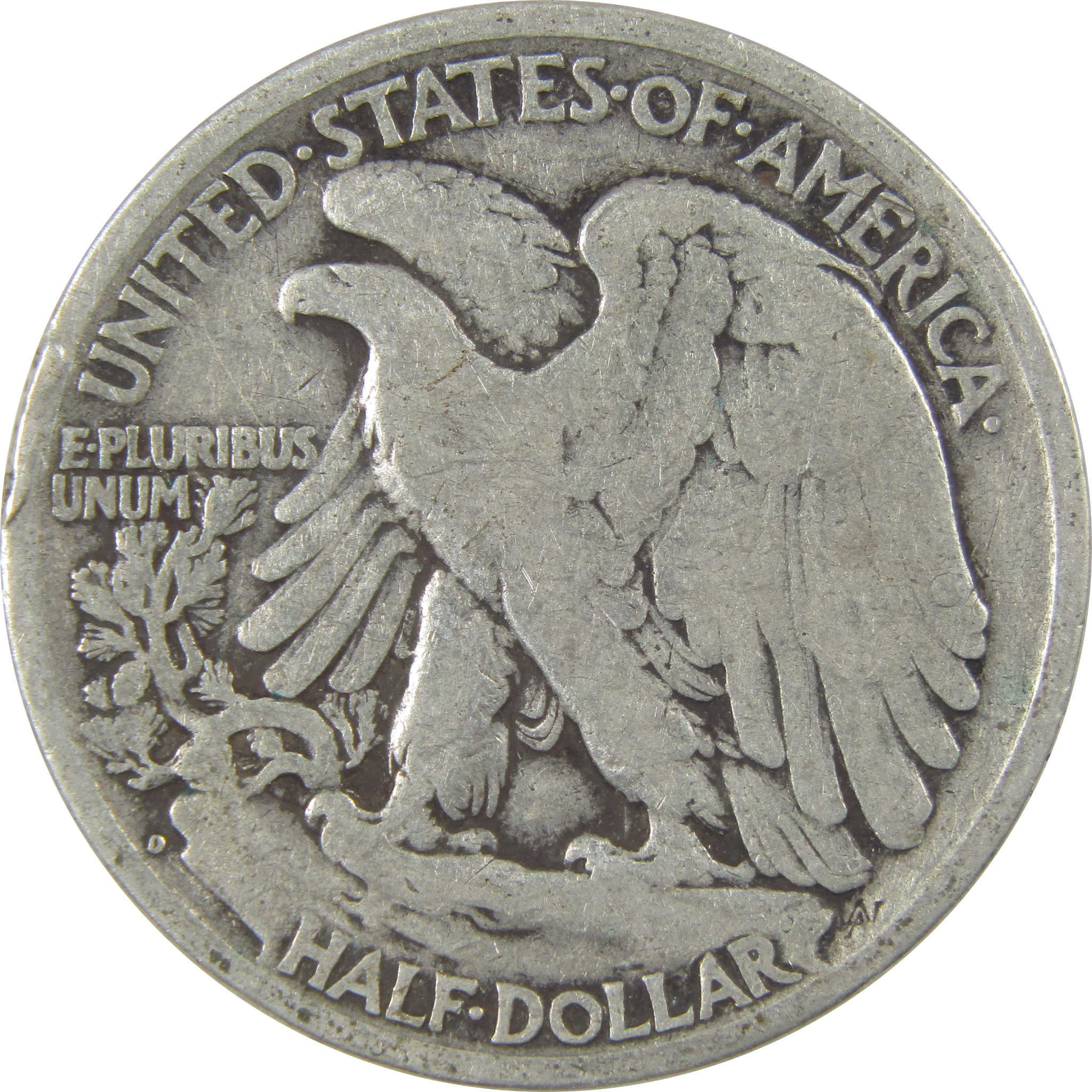 1917 D Reverse Liberty Walking Silver 50c Very Good Details SKU:I24134