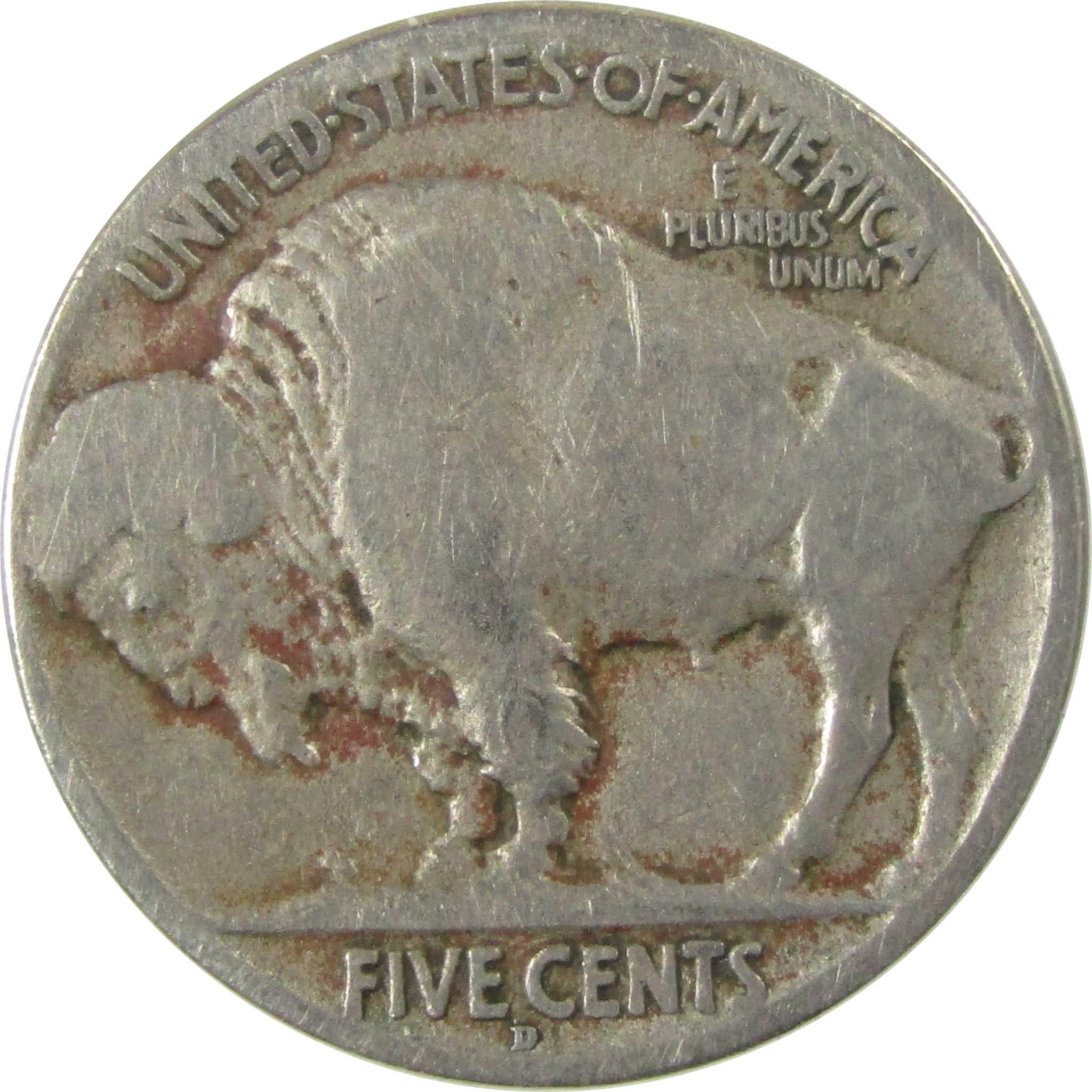 1914 D Indian Head Buffalo Nickel AG About Good 5c Coin SKU:I25802