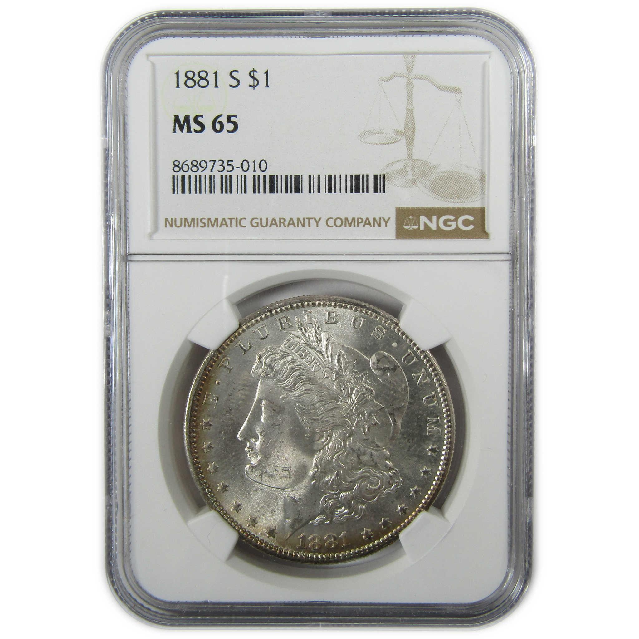 1881 S Morgan Silver Dollar MS 65 NGC Uncirculated $1 Coin SKU:CP442 - Morgan coin - Morgan silver dollar - Morgan silver dollar for sale - Profile Coins & Collectibles