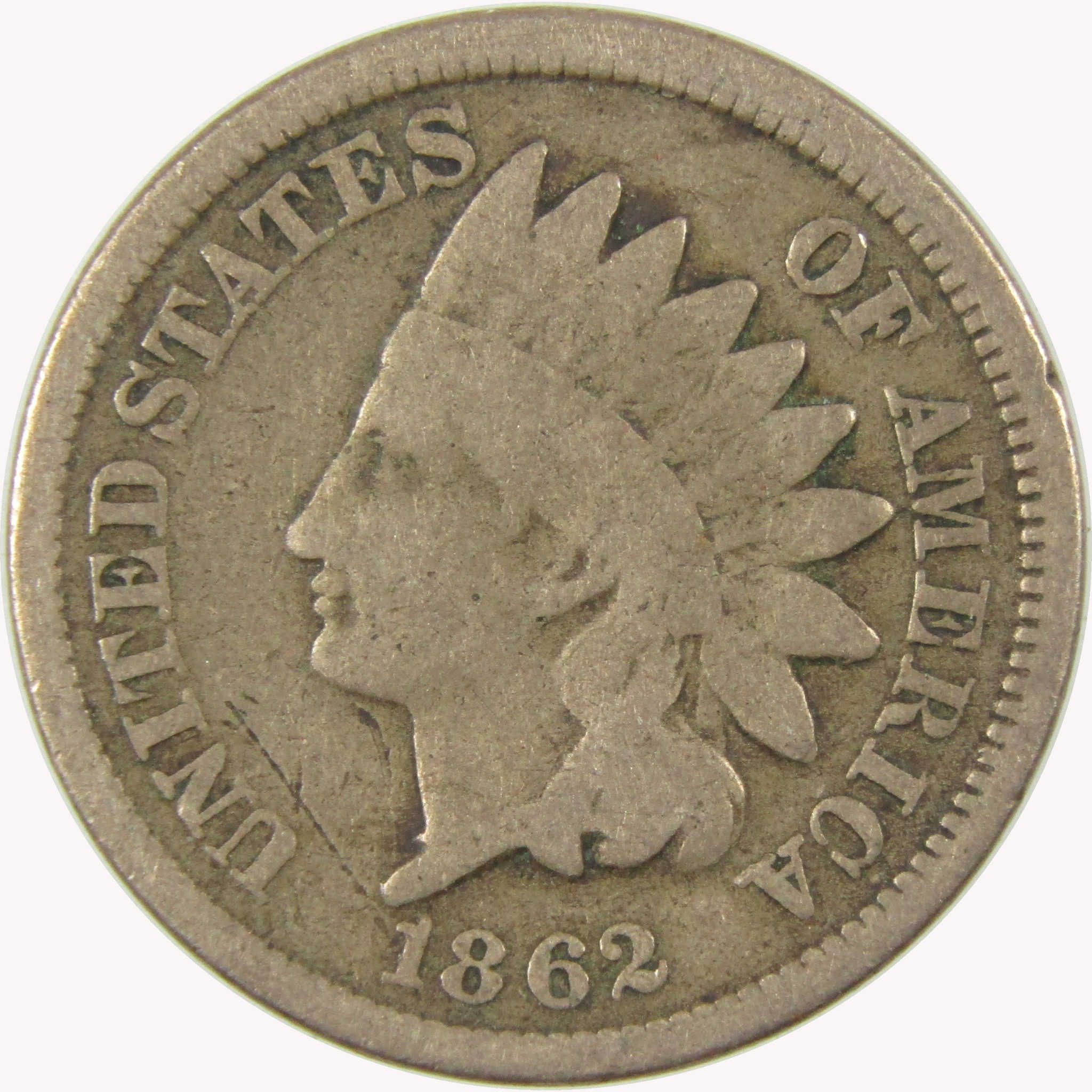 1862 Indian Head Cent G Good Penny 1c Coin SKU:CP1087