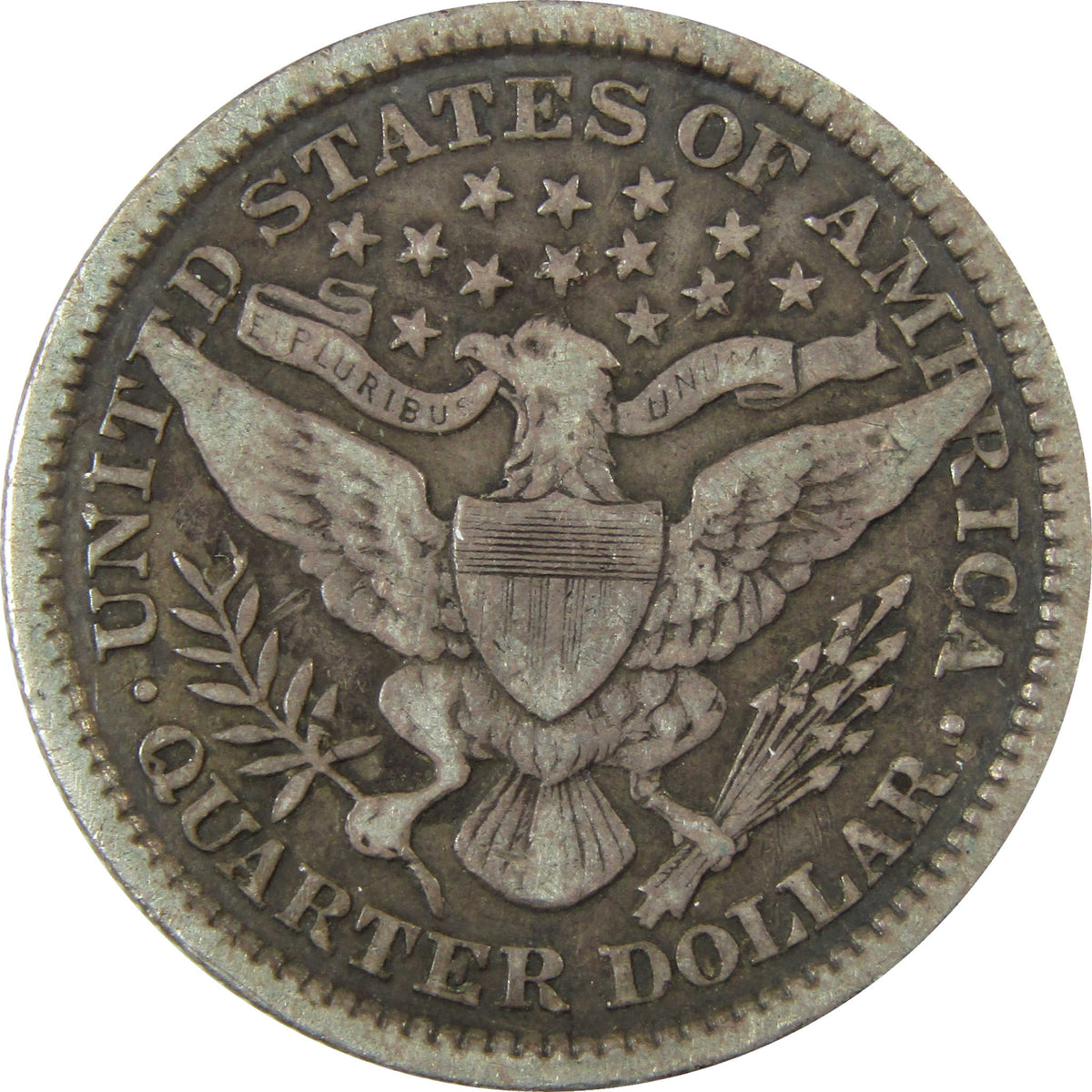 1895 Barber Silver Quarter F Fine Details 25c Coin SKU:I28541