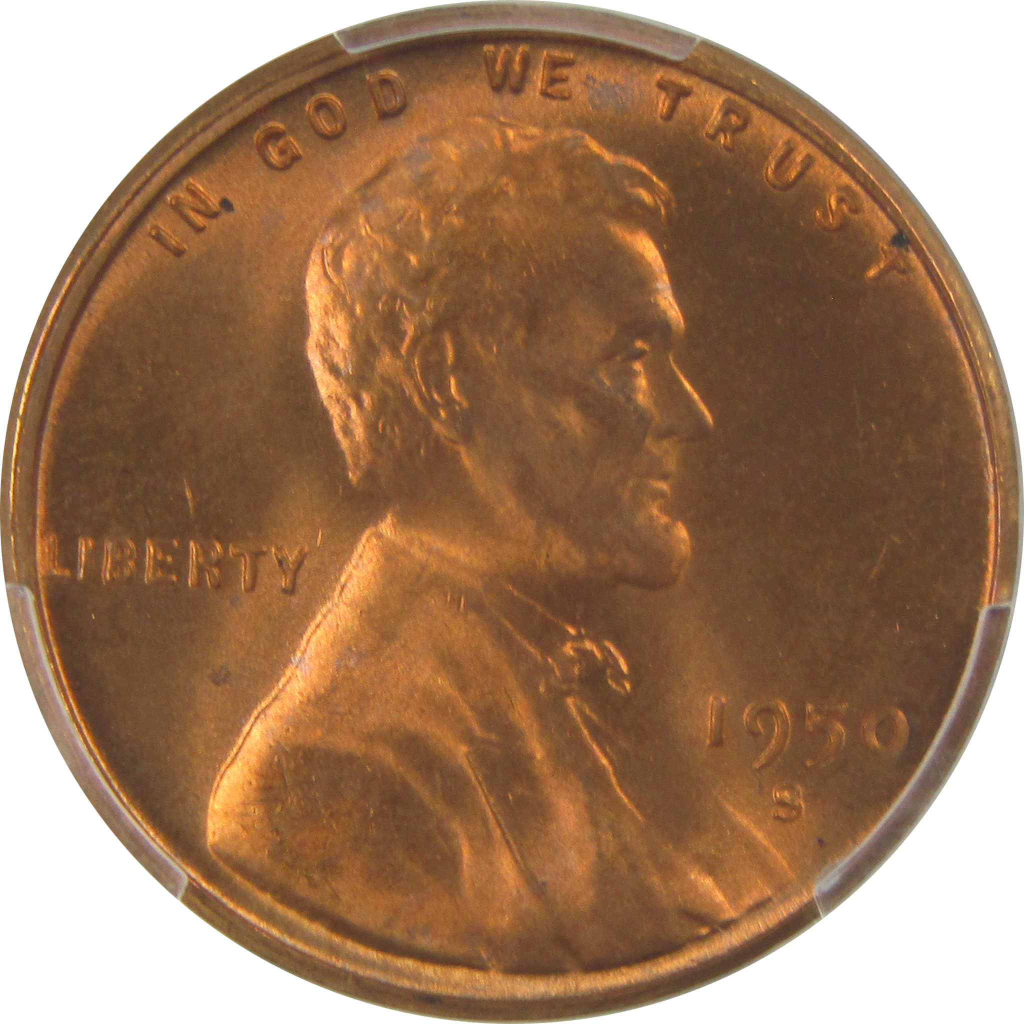 1950 S Lincoln Wheat Cent MS 67 RD PCGS Penny Uncirculated SKU:I22405