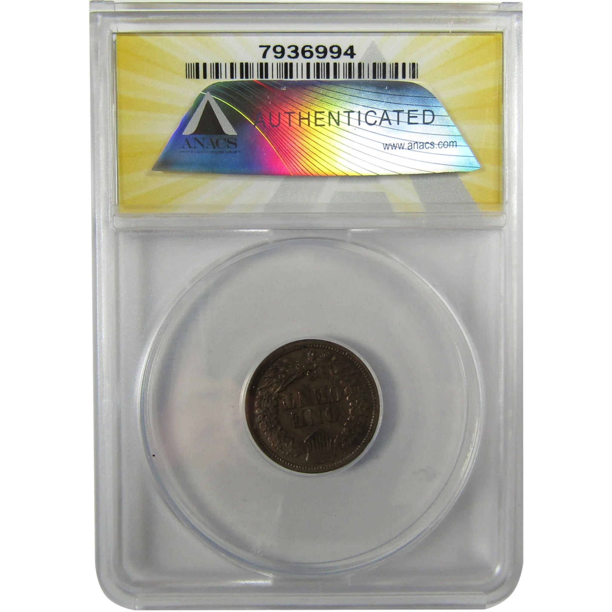 1861 Indian Head Cent MS 60 Details ANACS Uncirculated SKU:I28061