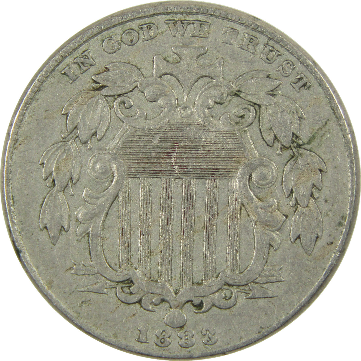 1883 Shield Nickel XF EF Extremely Fine 5c Coin Collectible SKU:CP1753