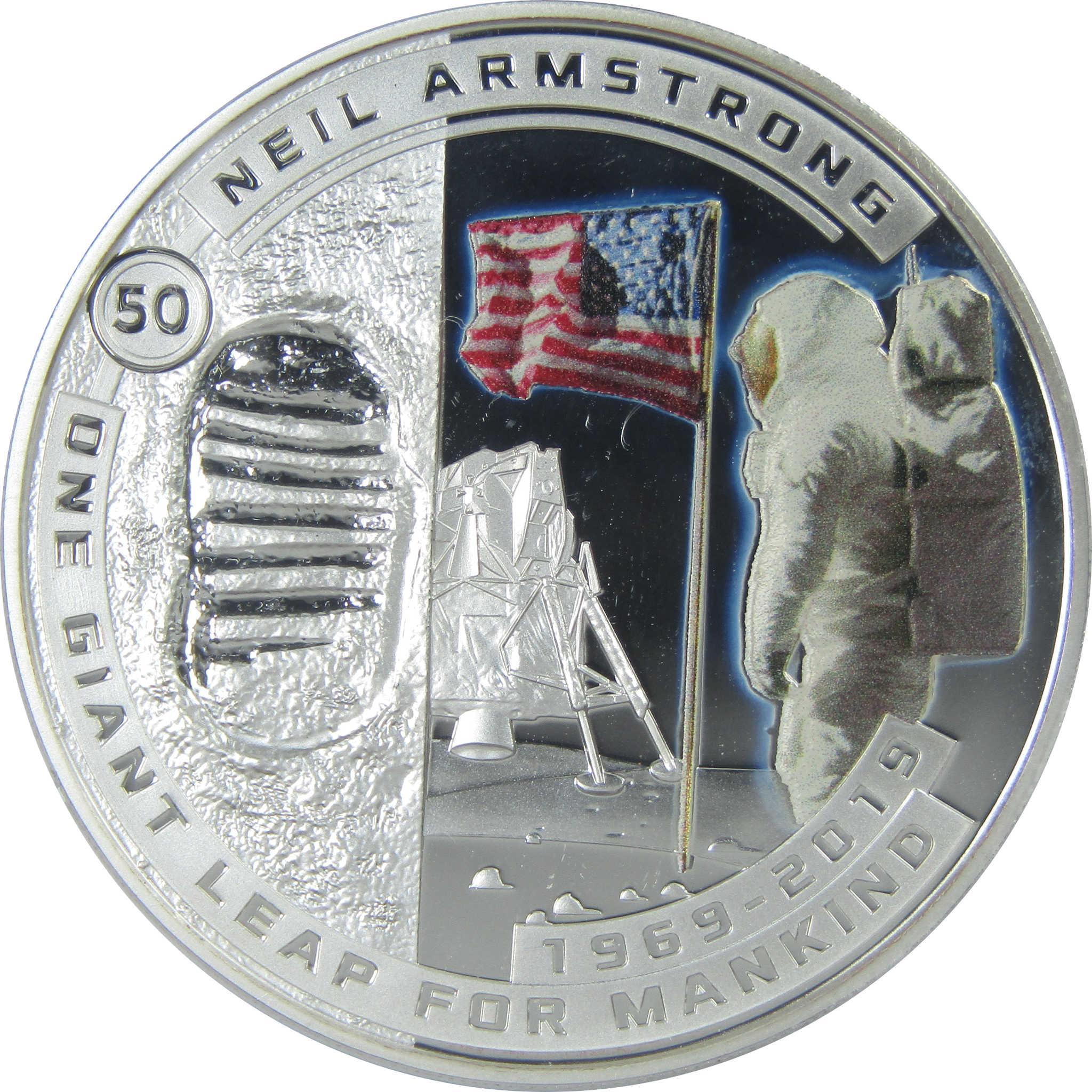 50th Anniversary of Moon Landing Neil Armstrong Proof 2019