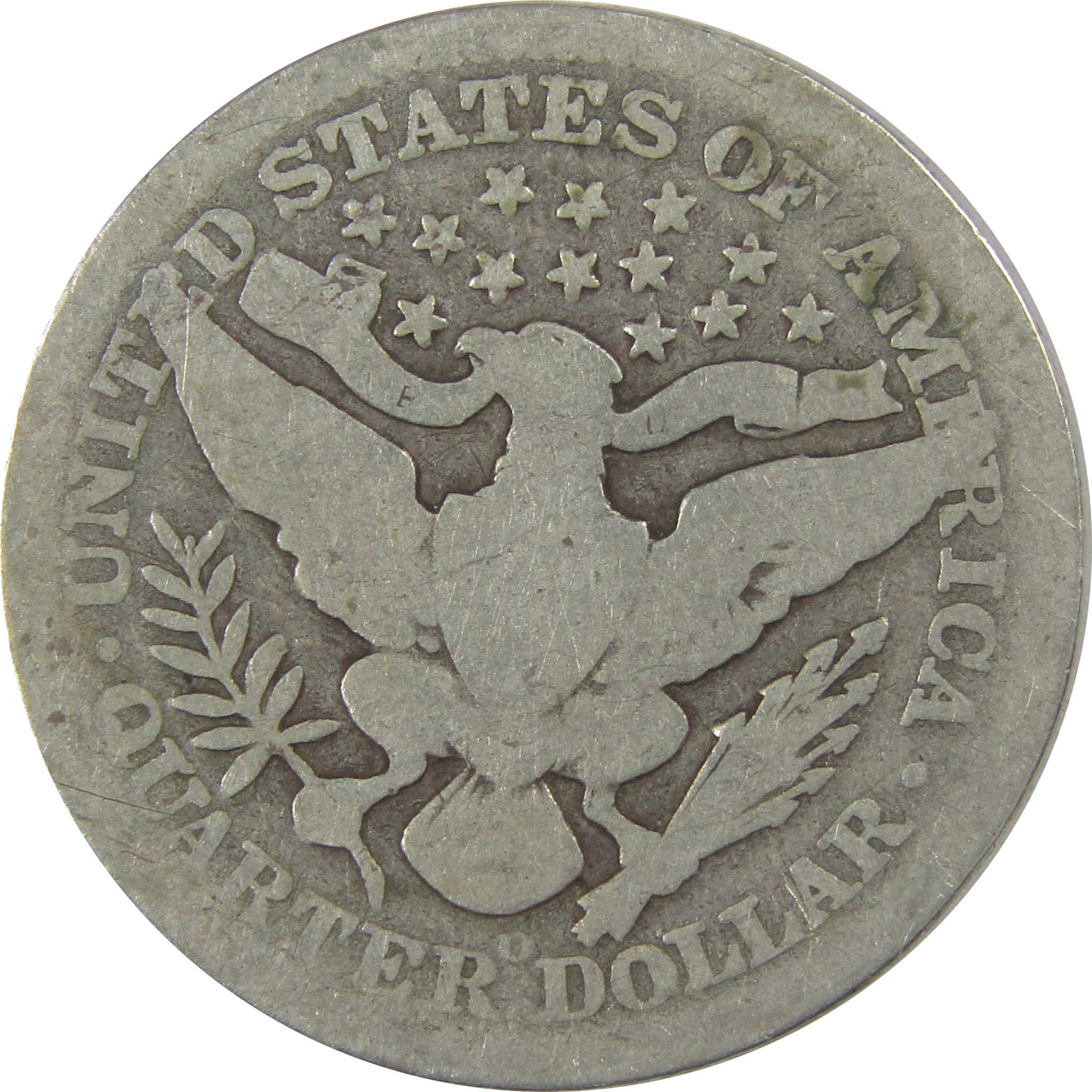 1905 O Barber Quarter G Good Silver 25c Coin SKU:I21824