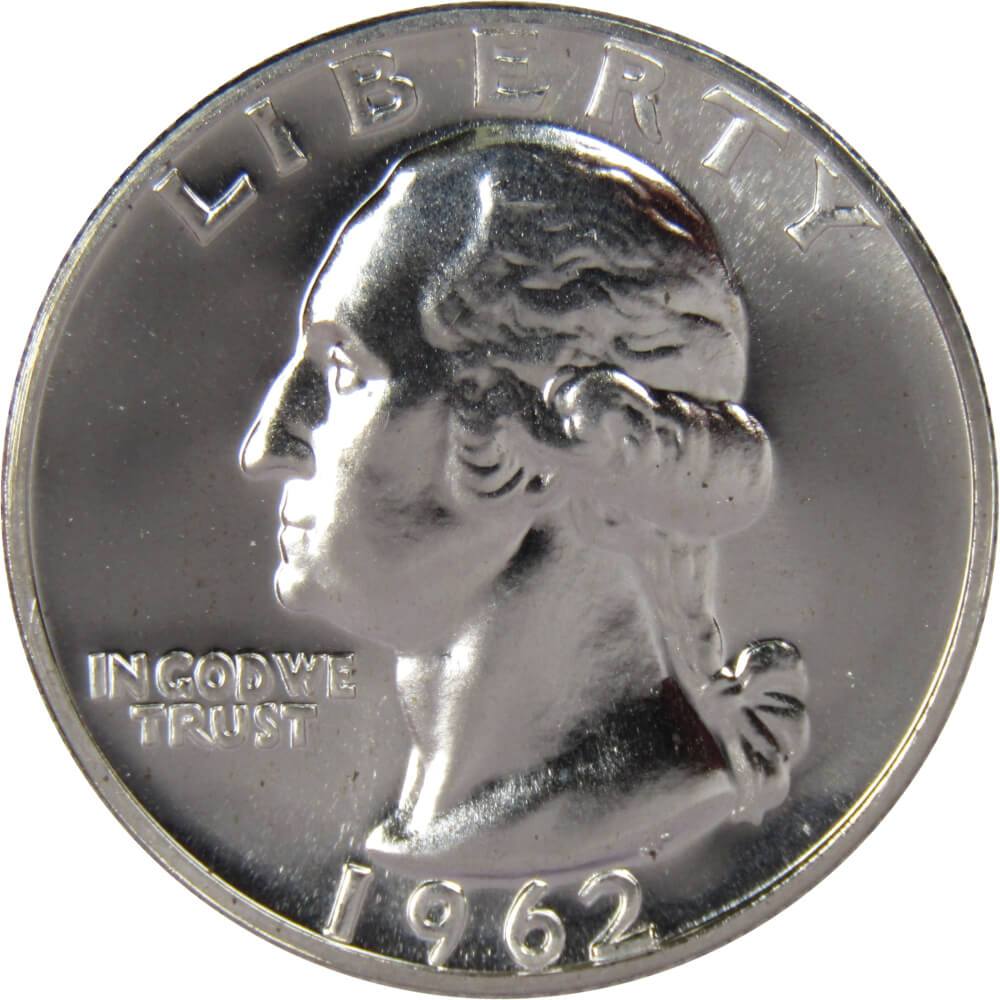 1962 Washington Quarter Choice Proof 90% Silver 25c US Coin Collectible