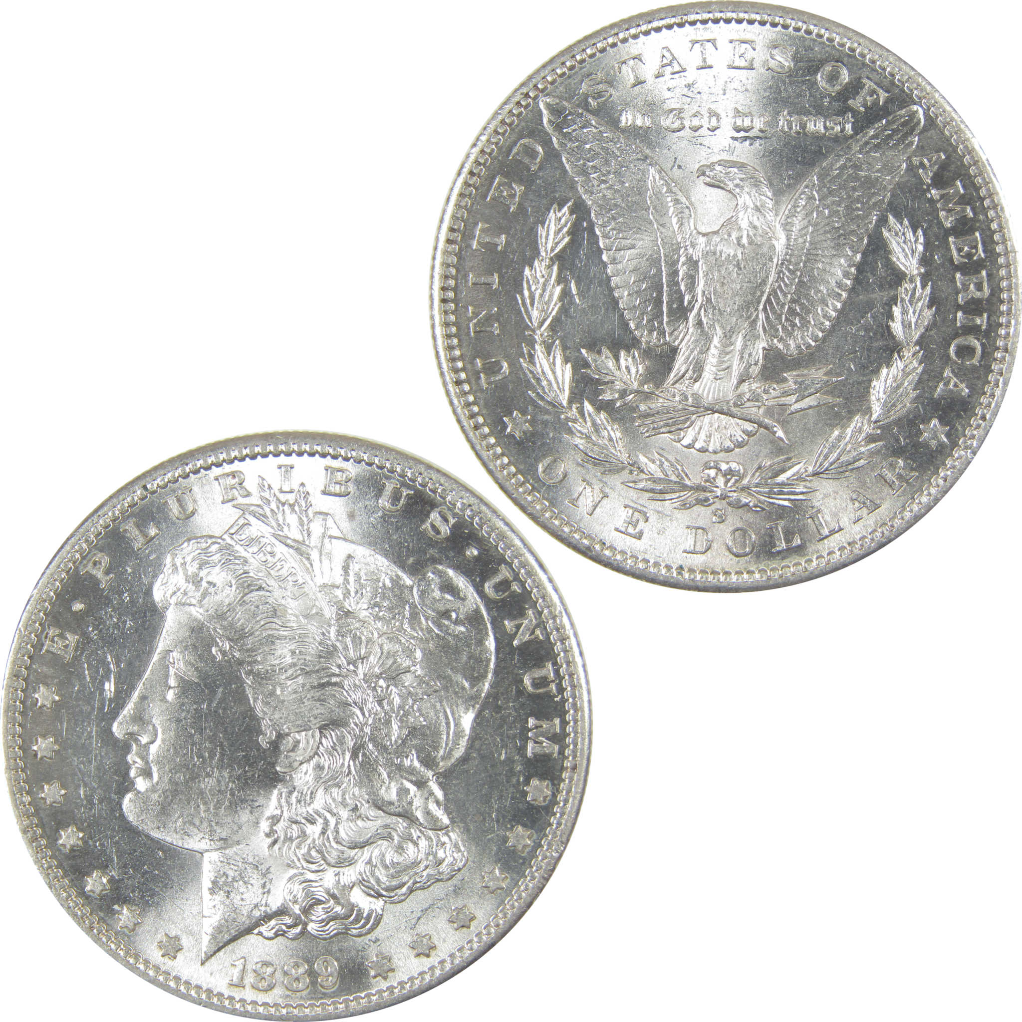 1889 S Morgan Dollar Uncirculated Silver $1 Coin SKU:I16938 - Morgan coin - Morgan silver dollar - Morgan silver dollar for sale - Profile Coins & Collectibles