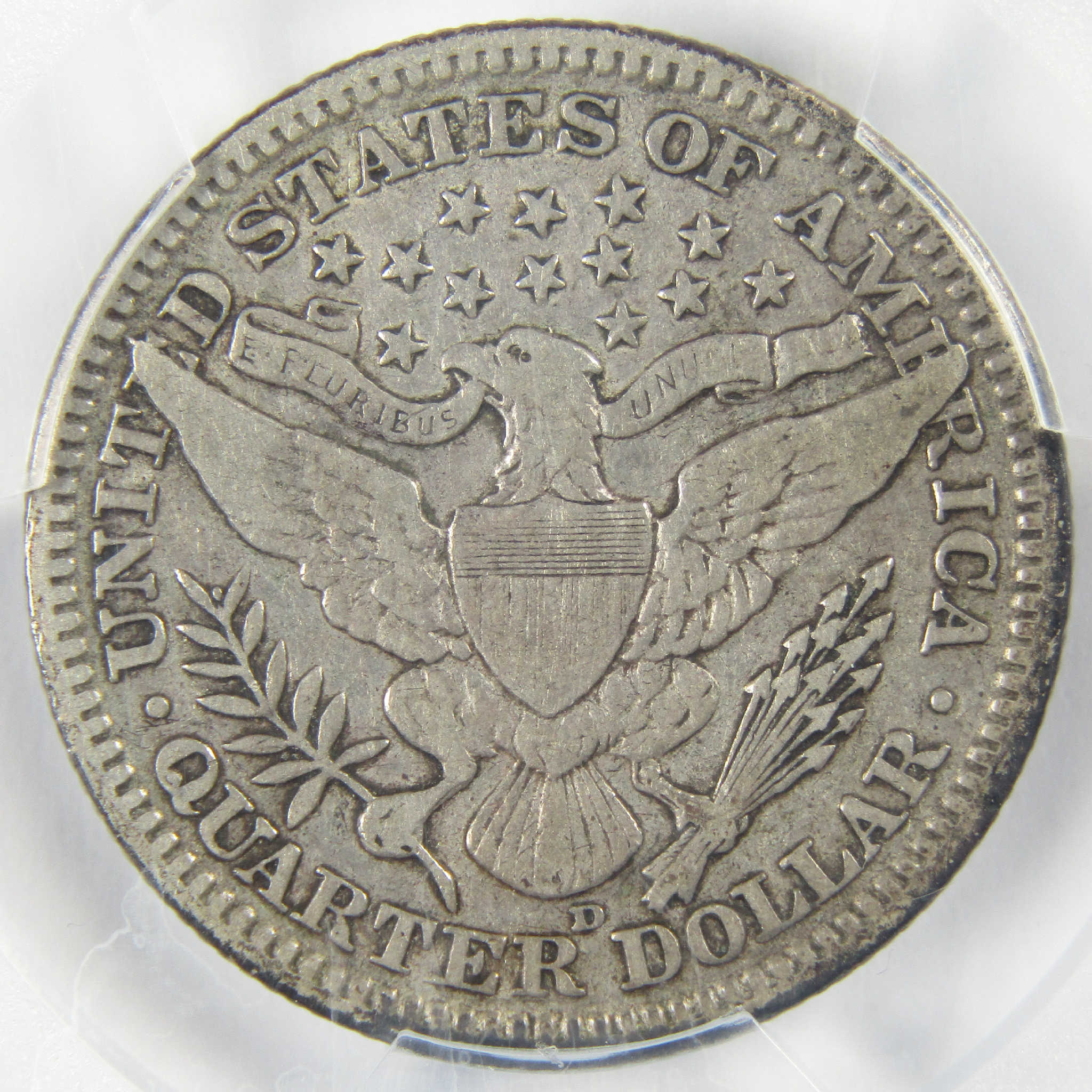 1911 D Barber Silver Quarter VF 20 PCGS 25c Coin Collectible