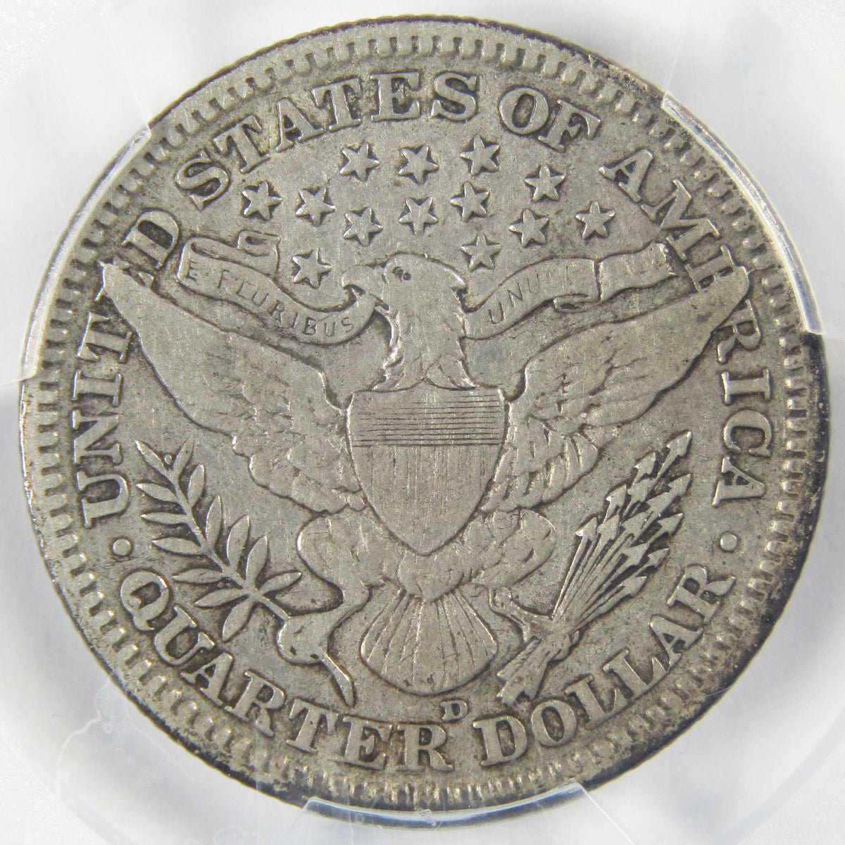 1911 D Barber Silver Quarter VF 20 PCGS 25c Coin Collectible