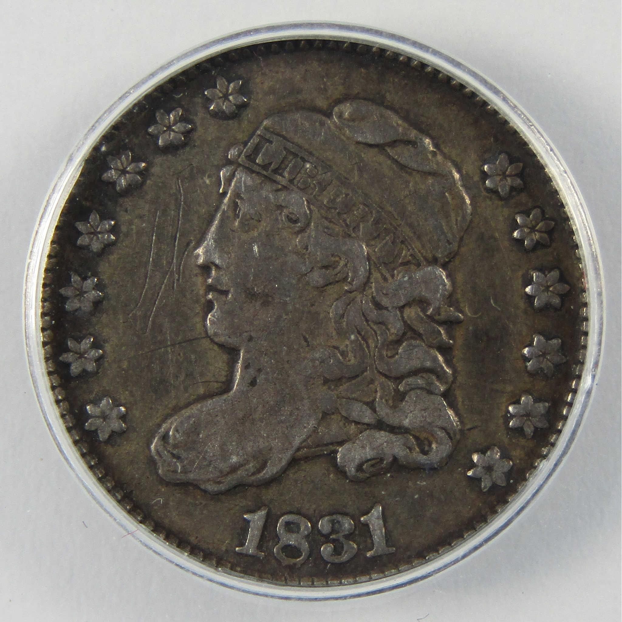 1831 Capped Bust Silver Half Dime VF 20 Details ANACS SKU:I25514