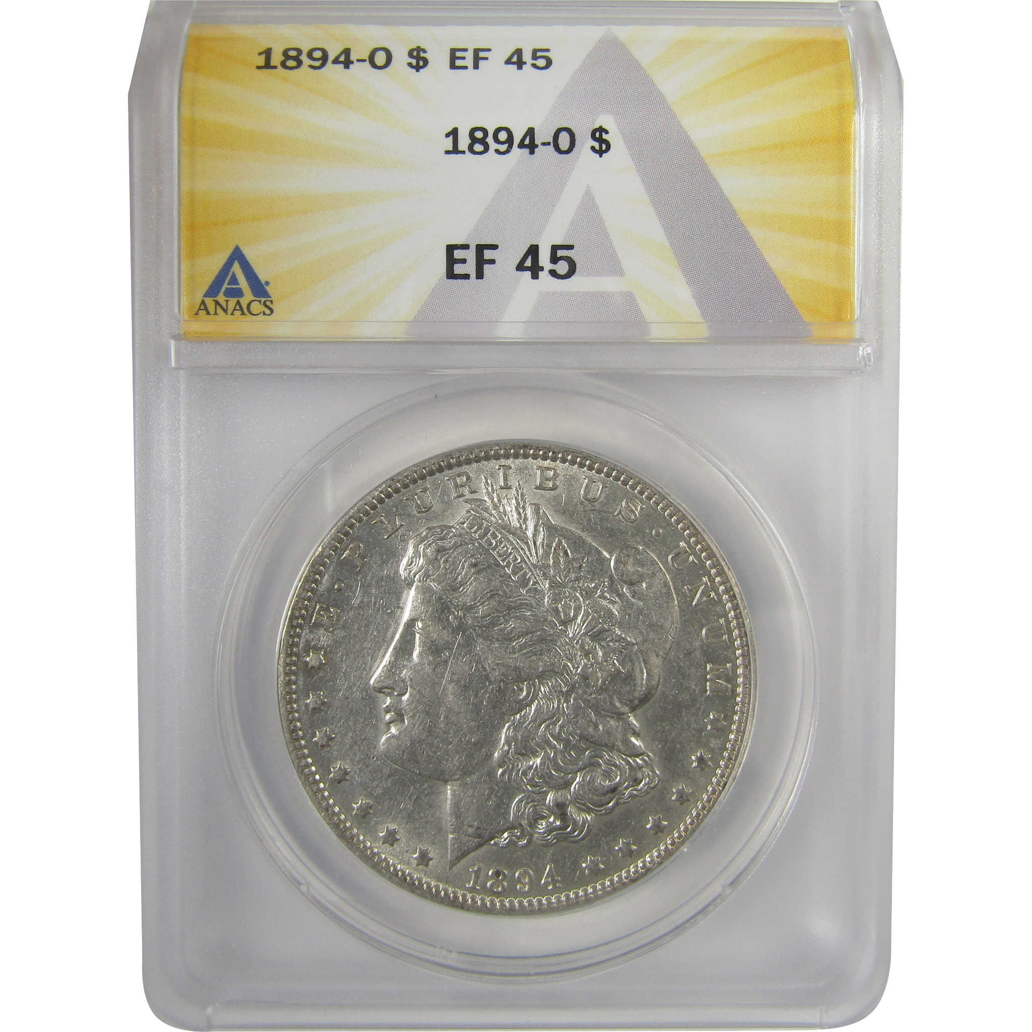 1894 O Morgan Dollar EF 45 ANACS Silver $1 Coin SKU:I19380 - Morgan coin - Morgan silver dollar - Morgan silver dollar for sale - Profile Coins & Collectibles