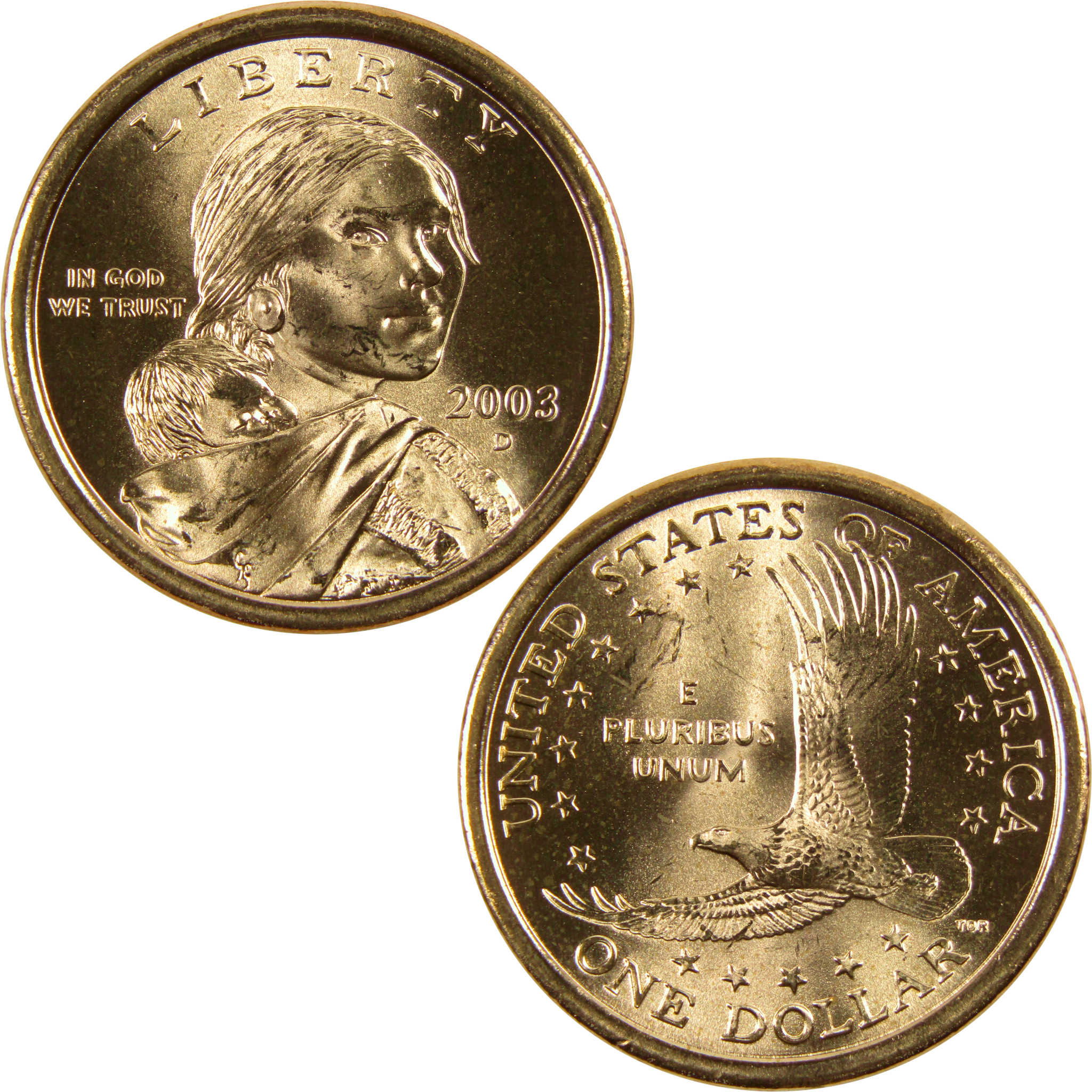 2003 D Sacagawea Native American Dollar BU Uncirculated $1 Coin