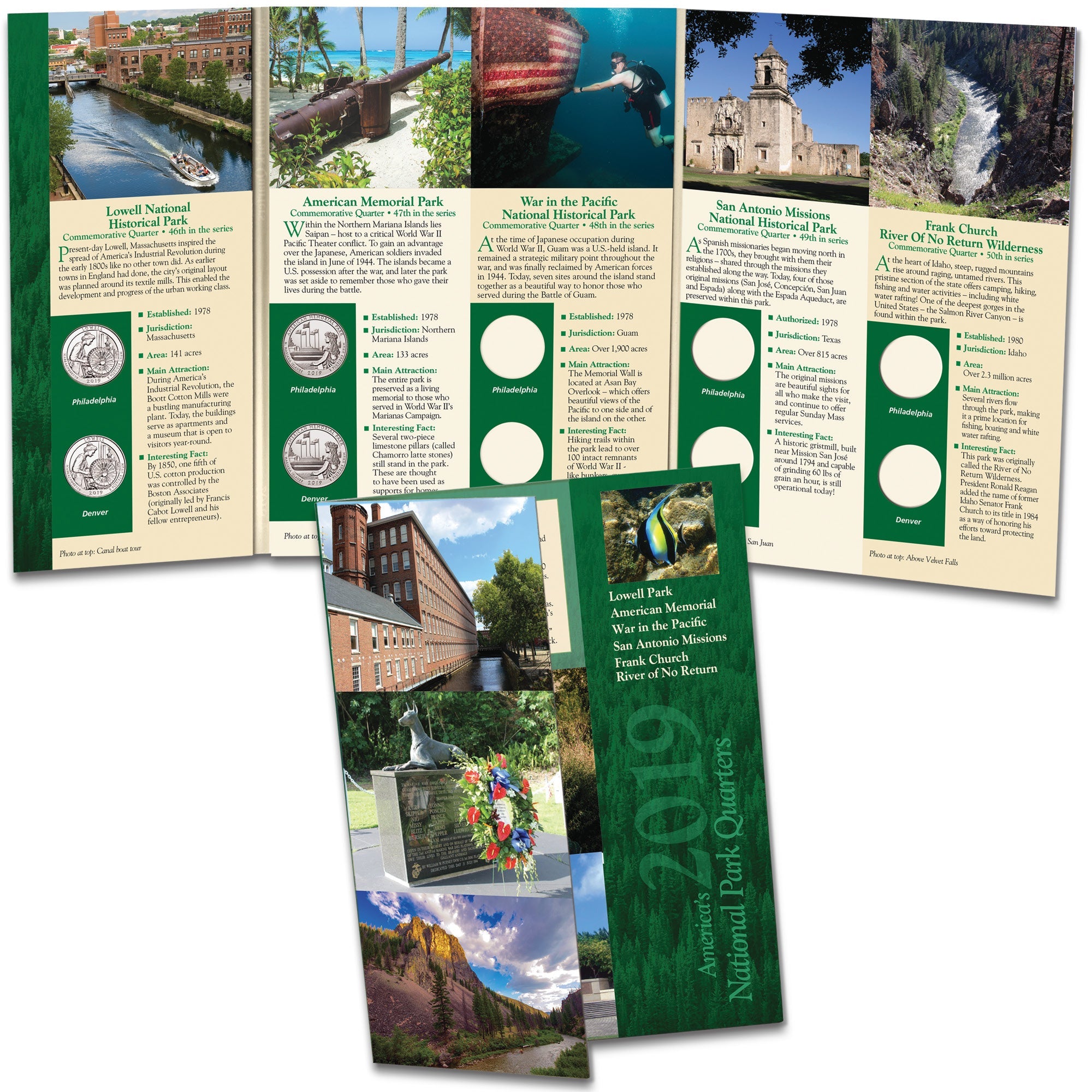2019 America's National Park Quarter Series Colorful Folder Littleton