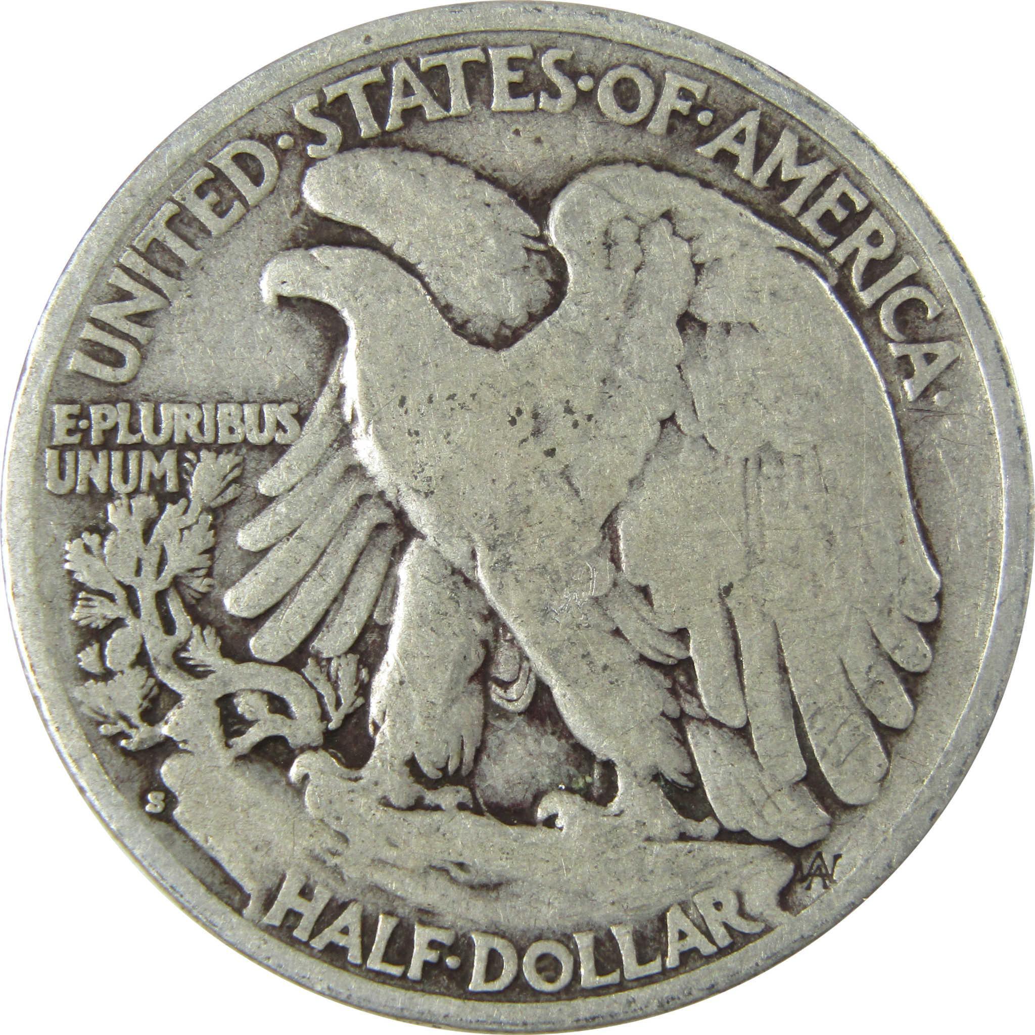 1934 S Liberty Walking Silver Half Dollar VG Very Good SKU:CP521