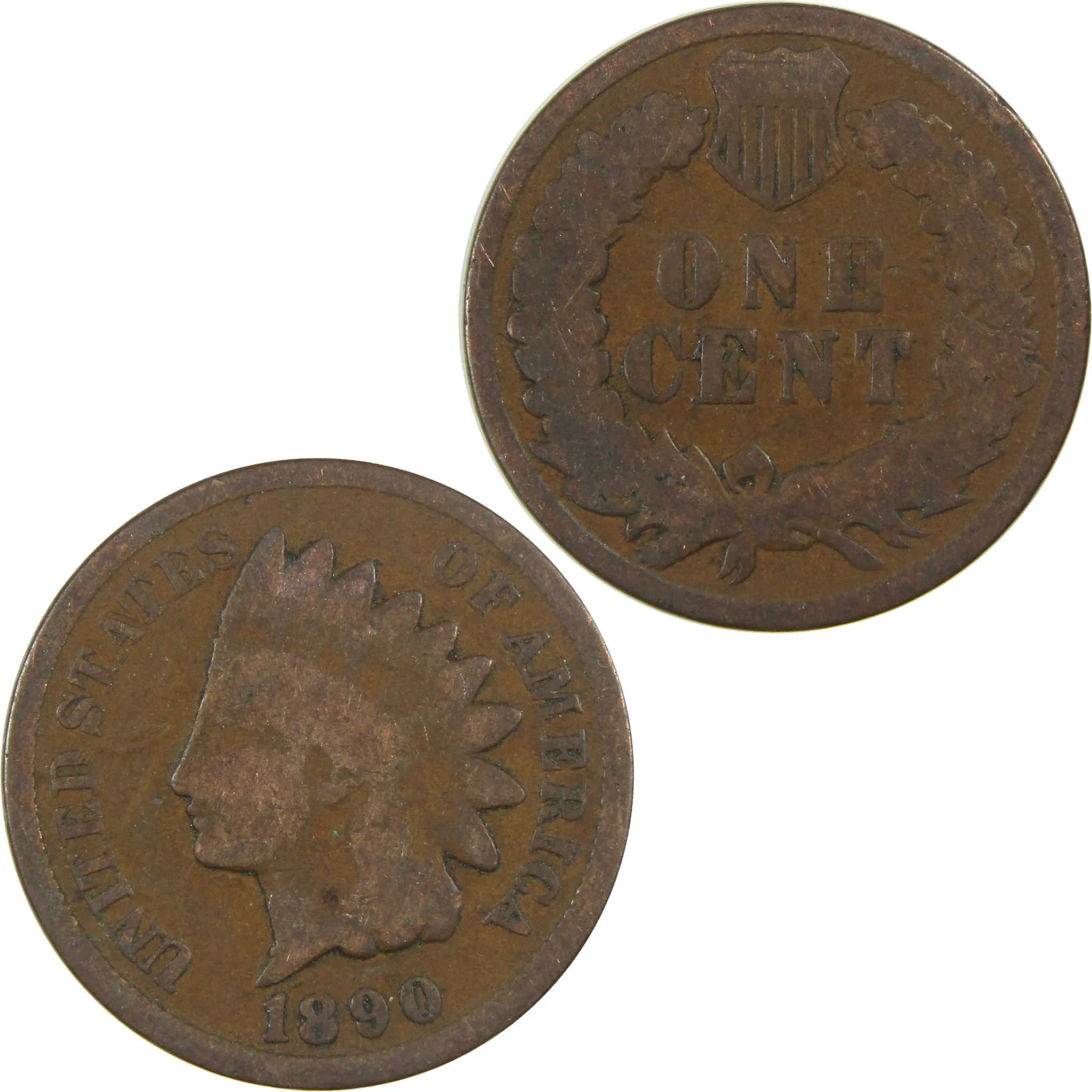 1890 Indian Head Cent G Good Penny 1c Coin SKU:I27033