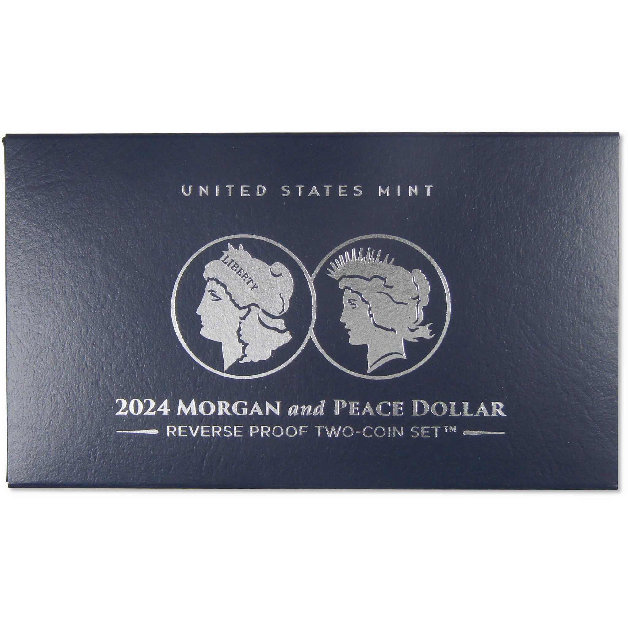 2025 Morgan and Peace Dollar Reverse Proof Two-Coin Set OGP COA