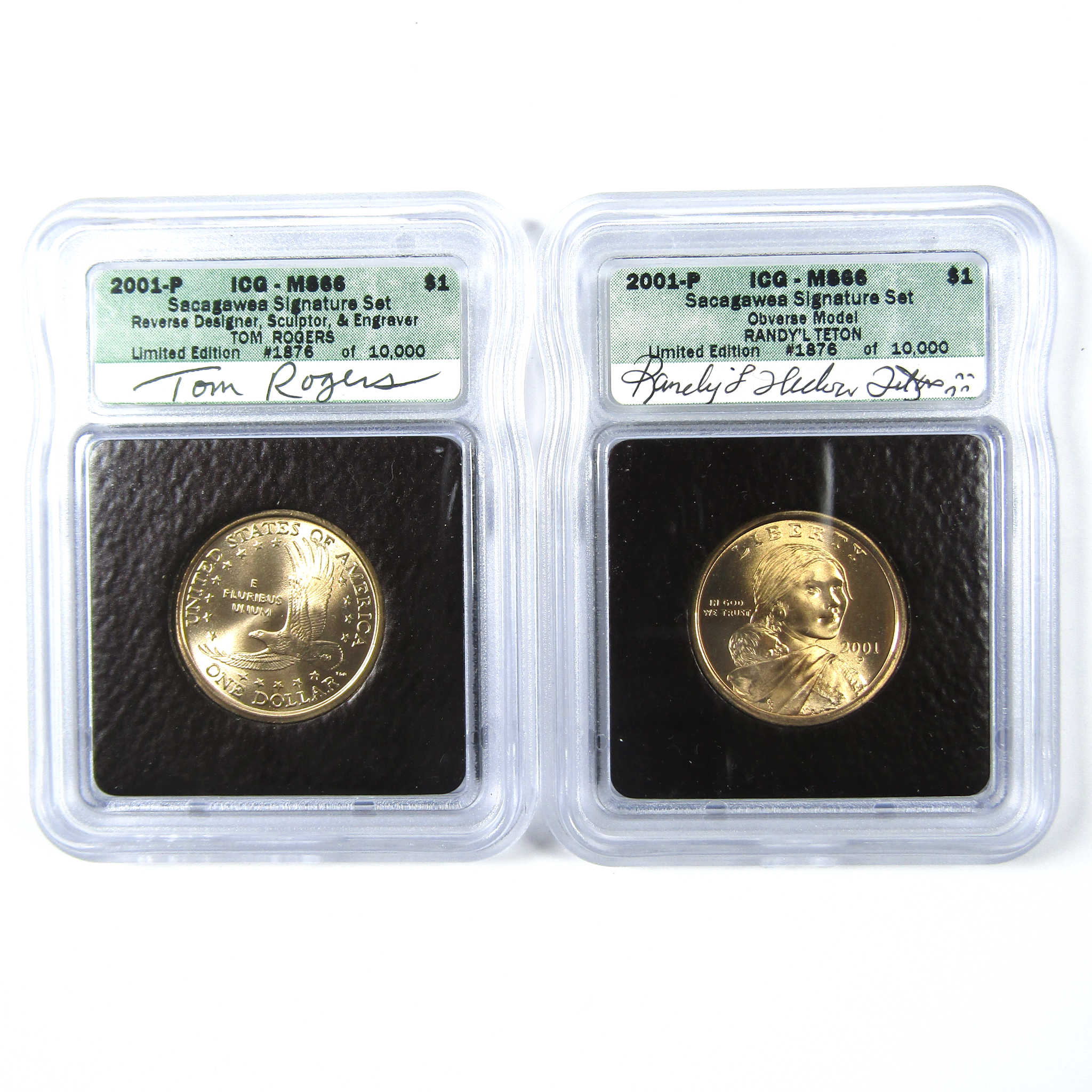 2001 Sacagawea Signature 6 Piece Dollar Set ICG SKU:CPC6610