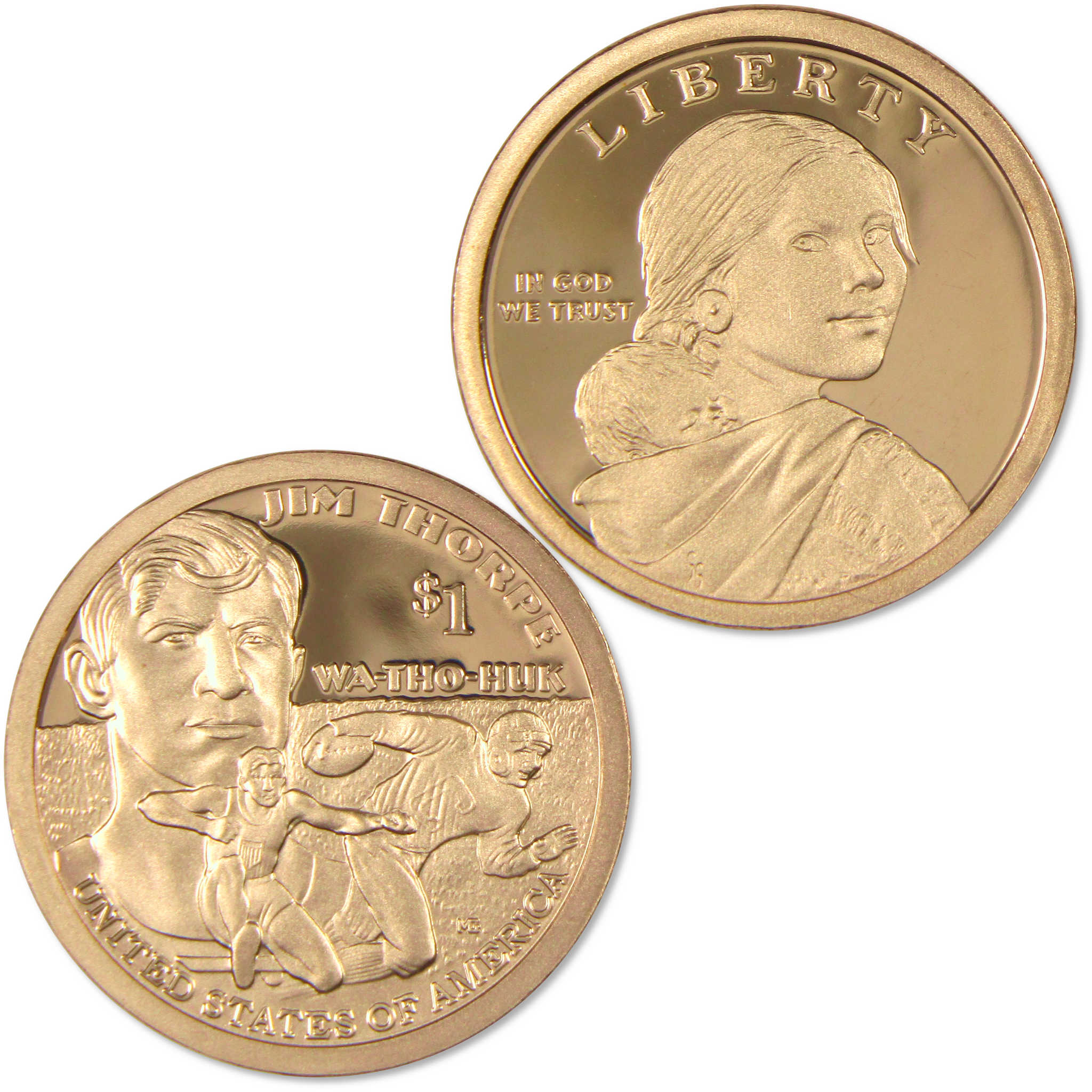 2018 S Jim Thorpe Native American Dollar Choice Proof $1 Coin