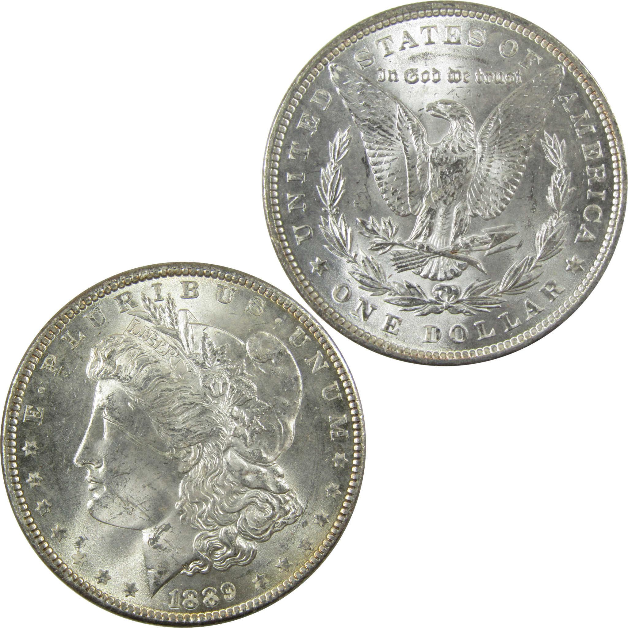 1889 Morgan Silver Dollar Uncirculated Mint State $1 Coin SKU:CP1403 - Morgan coin - Morgan silver dollar - Morgan silver dollar for sale - Profile Coins & Collectibles