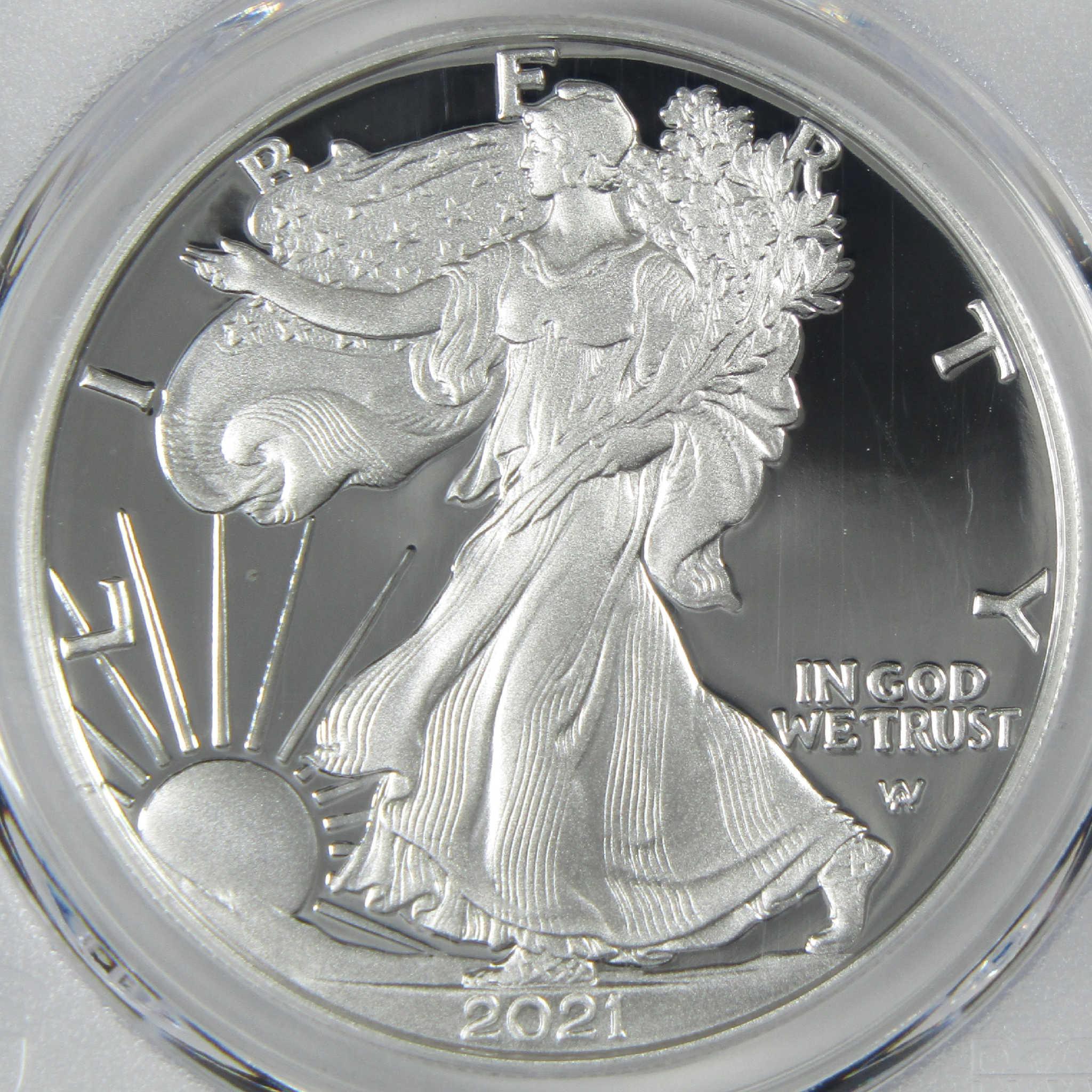 2021 W Type 2 American Silver Eagle PR 69 DCAM PCGS Proof Damstra