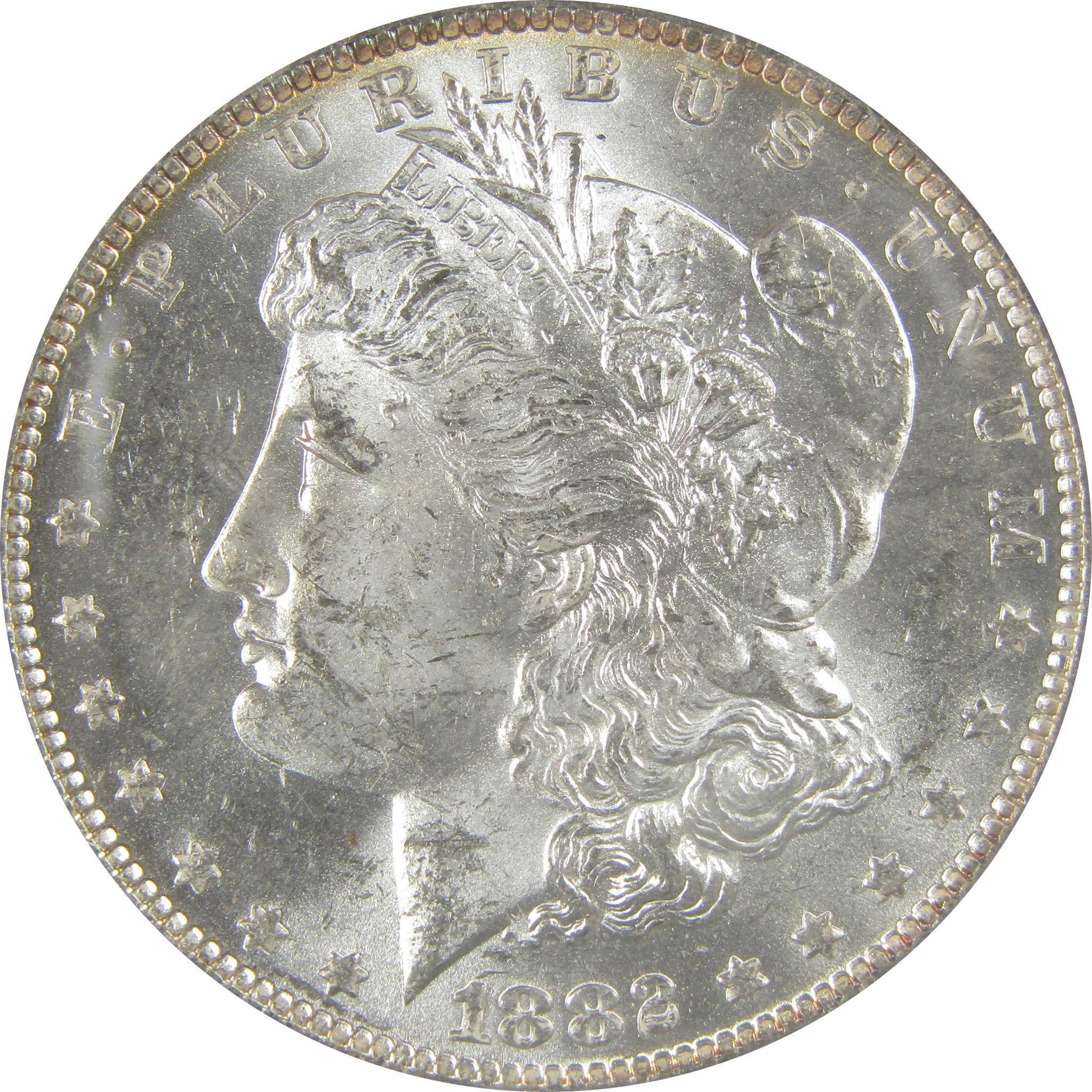 1882 O/S VAM-4 Recessed Top 100 Morgan Dollar MS 62 ANACS SKU:I21949 - Morgan coin - Morgan silver dollar - Morgan silver dollar for sale - Profile Coins & Collectibles