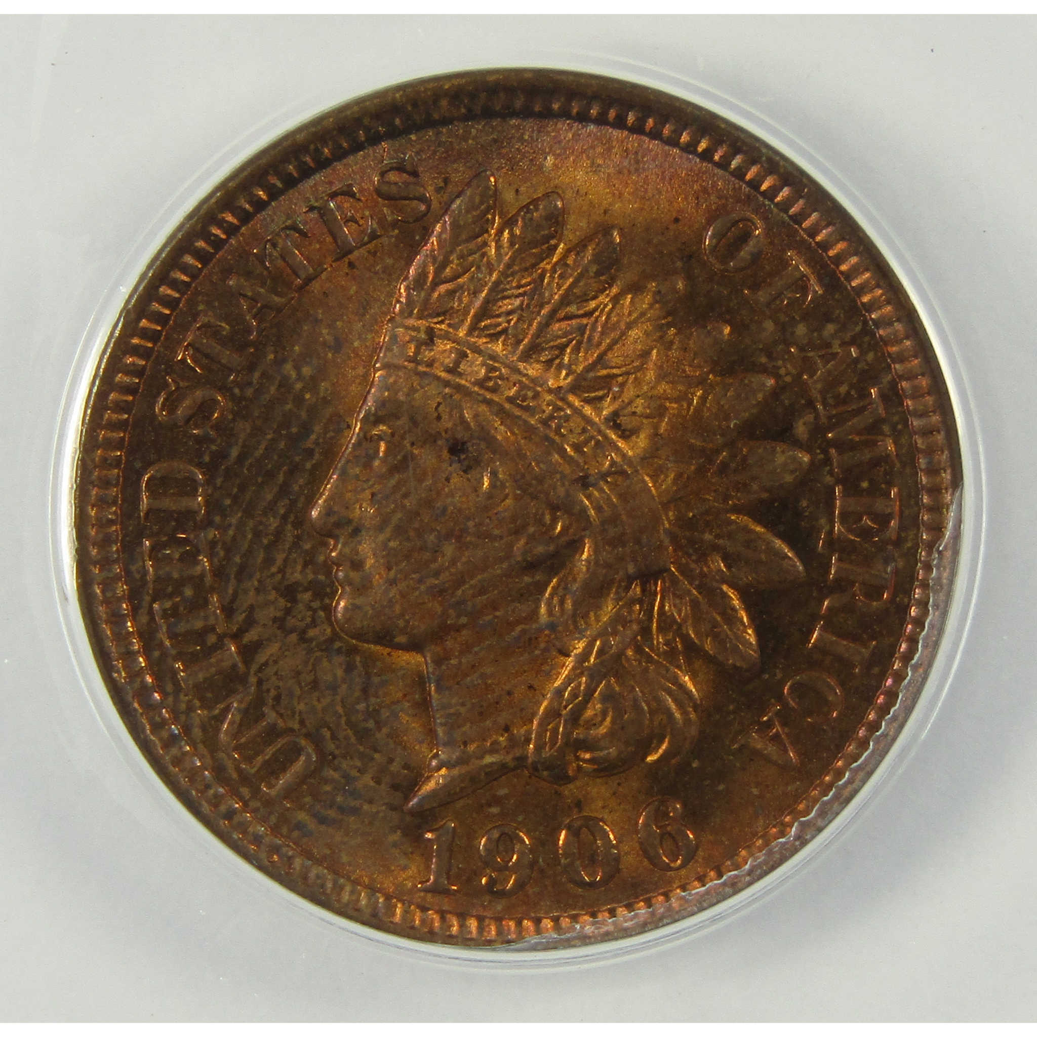 1906 Indian Head Cent MS 62 RB ANACS Uncirculated Penny SKU:I28406