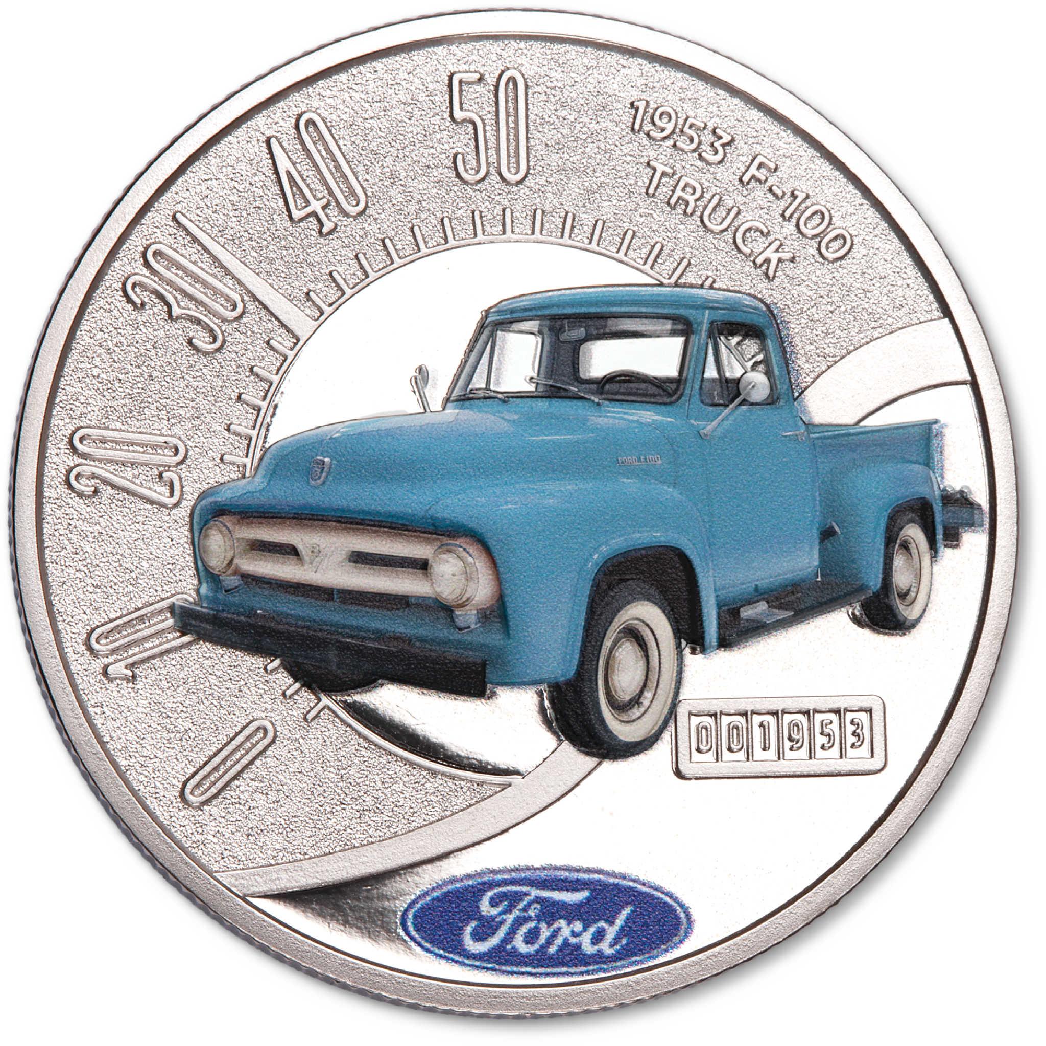 2025 Liberia Ford Truck Series 1953 F-100 Proof-Like $1 Coin