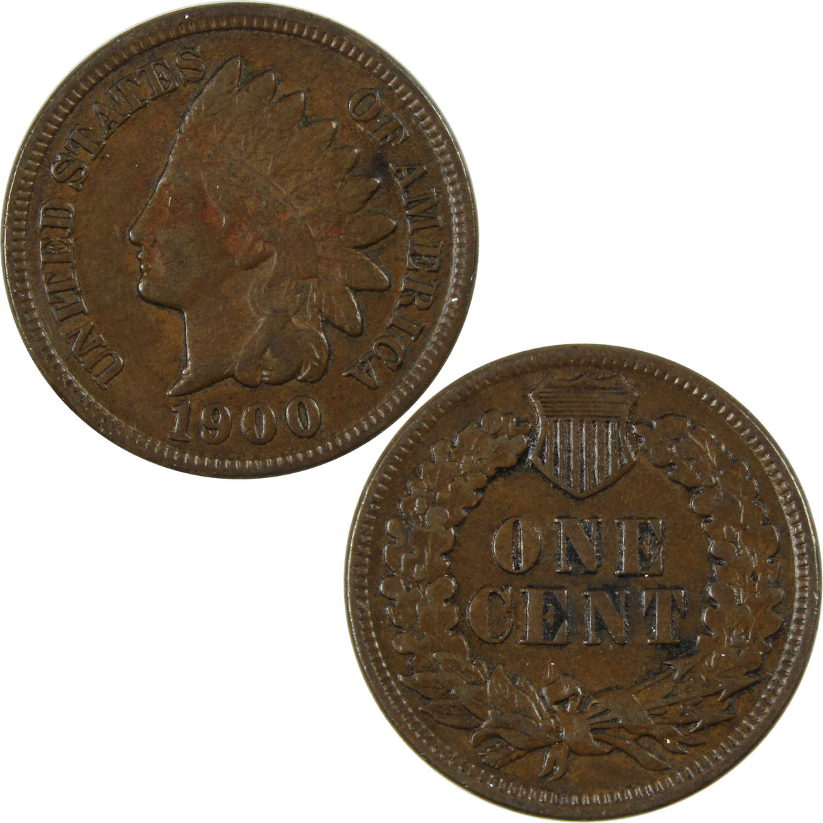 1900 Indian Head Cent XF EF Extremely Fine Penny 1c Coin SKU:I28639